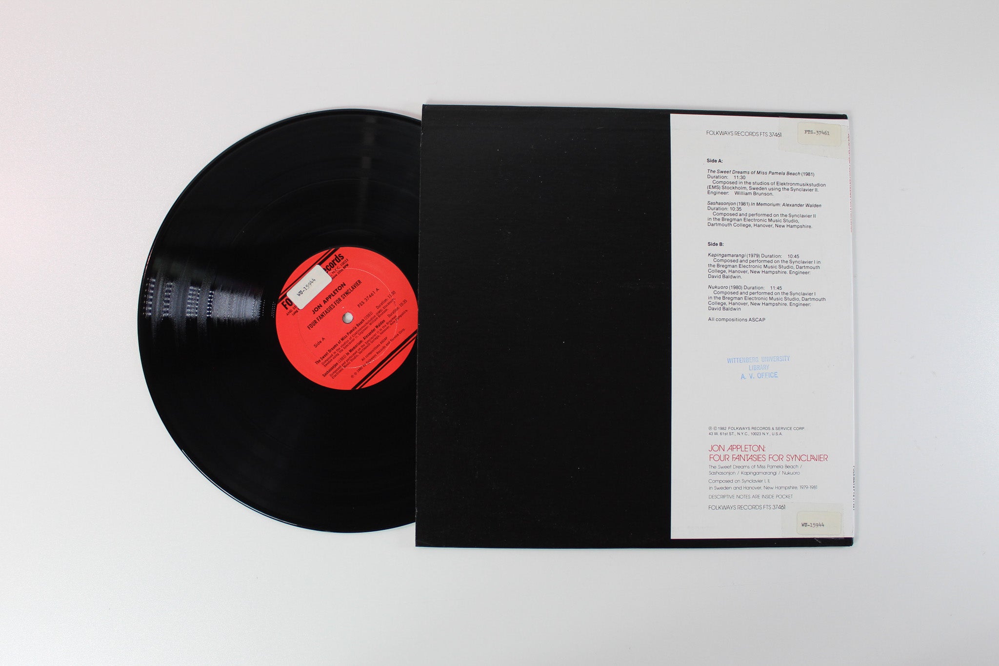 Jon Appleton - Four Fantasies For Synclavier on Folkways