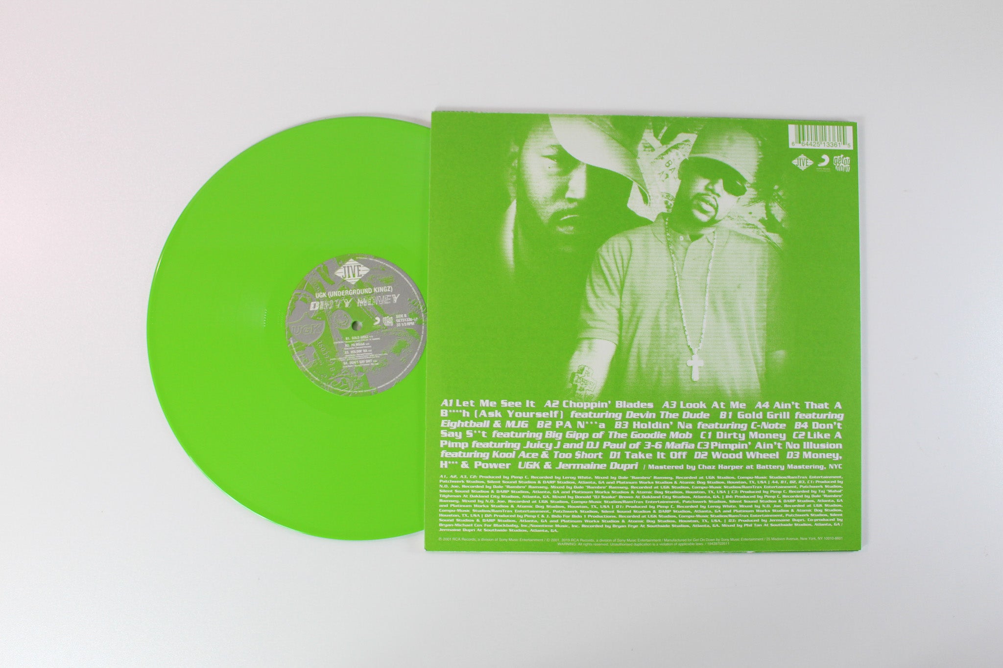 UGK - Dirty Money on Get On Down Lime Green Reissue