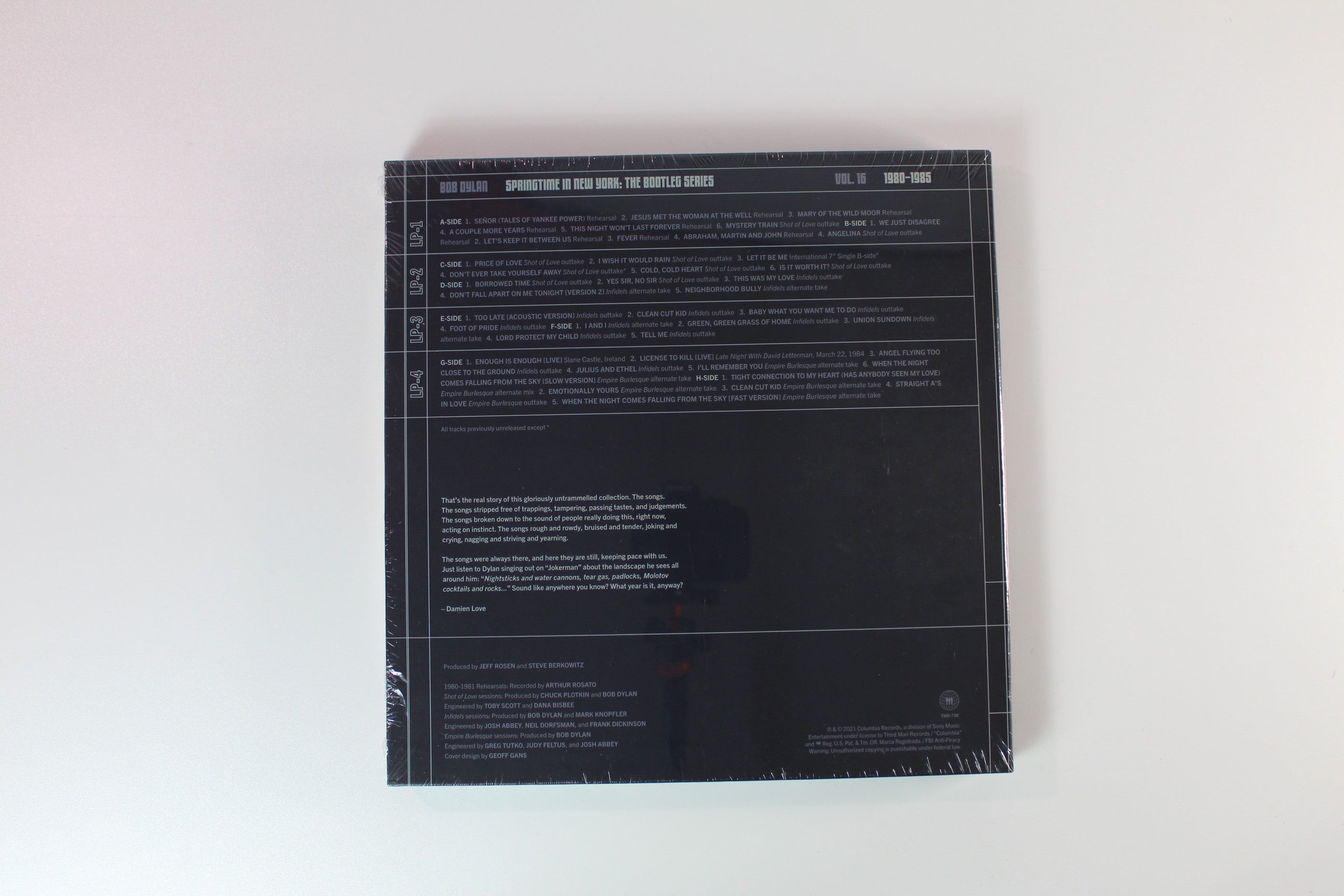 Bob Dylan - Springtime In New York: The Bootleg Series Vol. 16 1980–1985 on Third Man Records - 4-lp Colored Vinyl Box Set Sealed