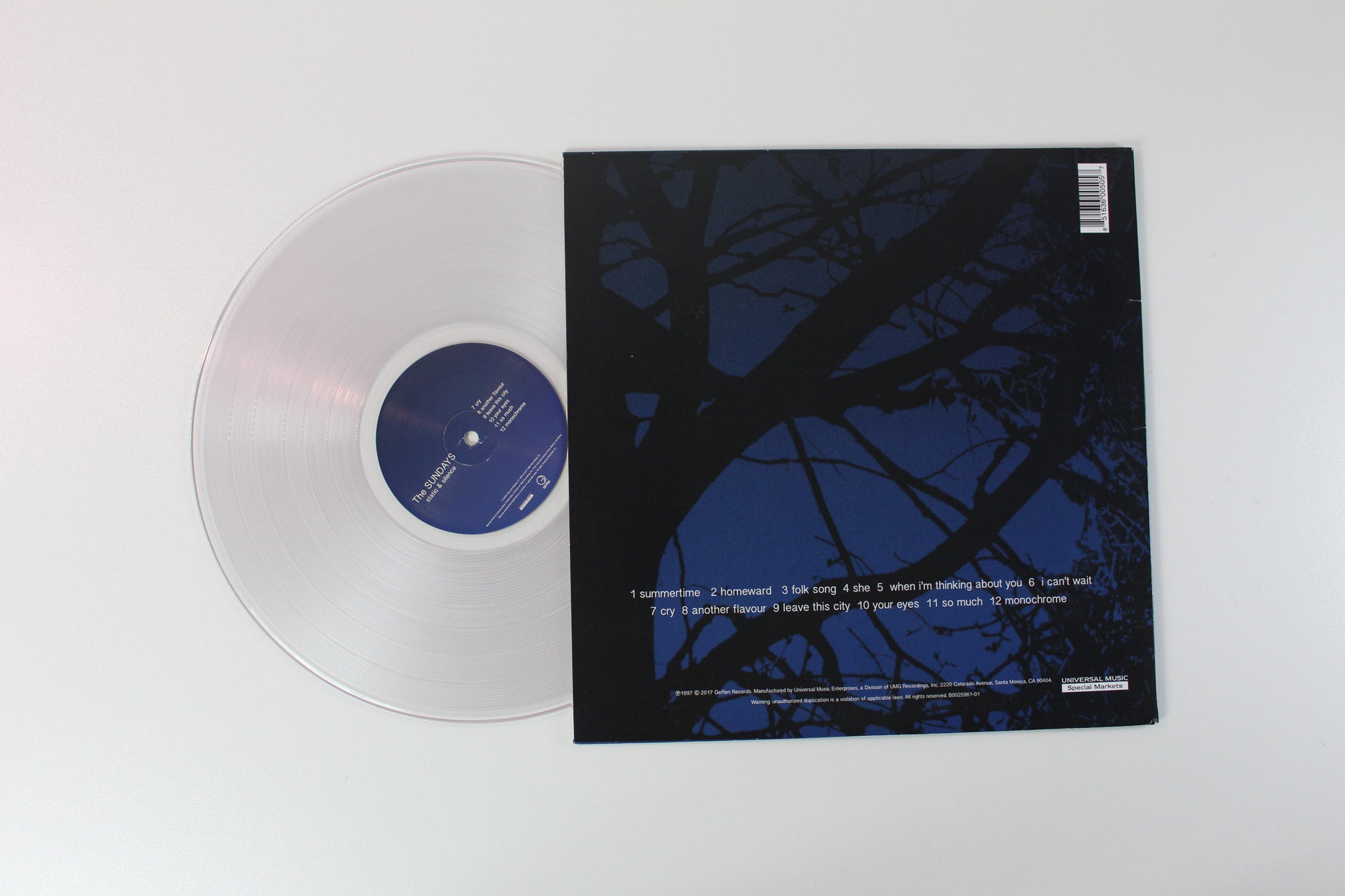 The Sundays - Static & Silence on Universal Geffen RSD BF 2017 Clear Vinyl Reissue