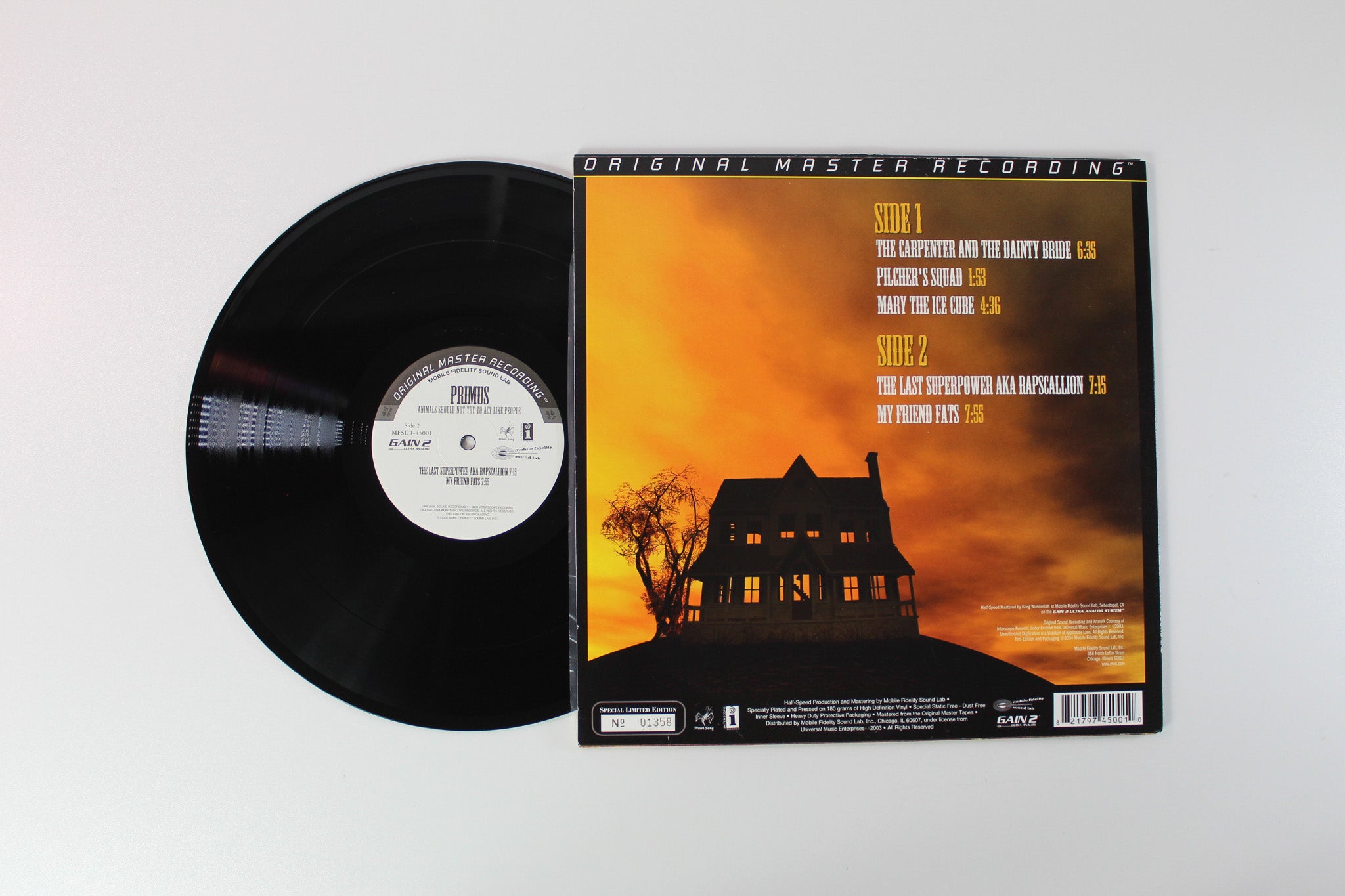 Primus - Animals Should Not Try To Act Like People on Mobile Fidelity Sound Lab Ltd Numbered 45 RPM Reissue