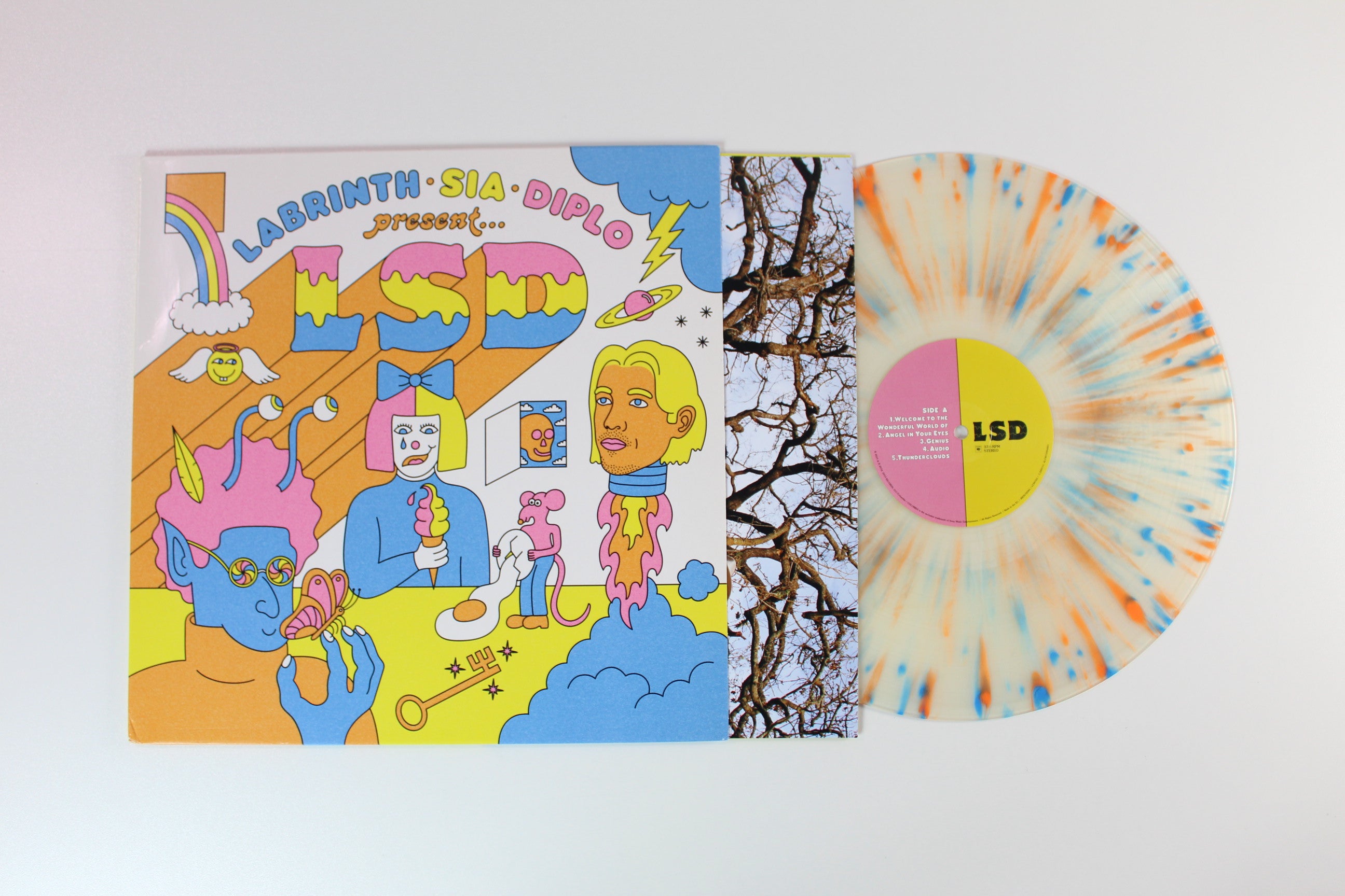 Labrinth - LSD on Columbia - Clear w/ Blue & Orange Splatter
