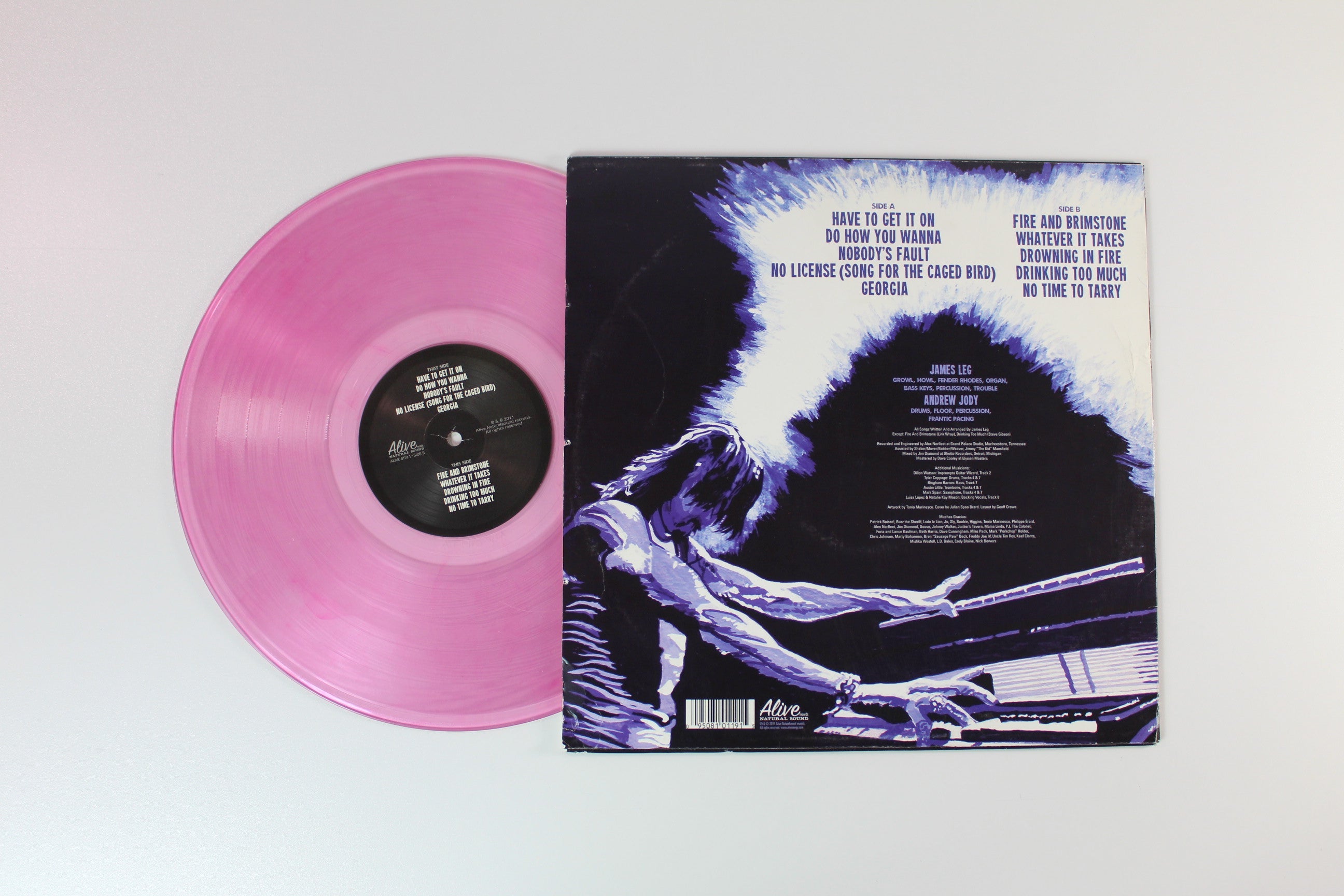 James Leg - Solitary Pleasure on Alive Records - Pink Vinyl
