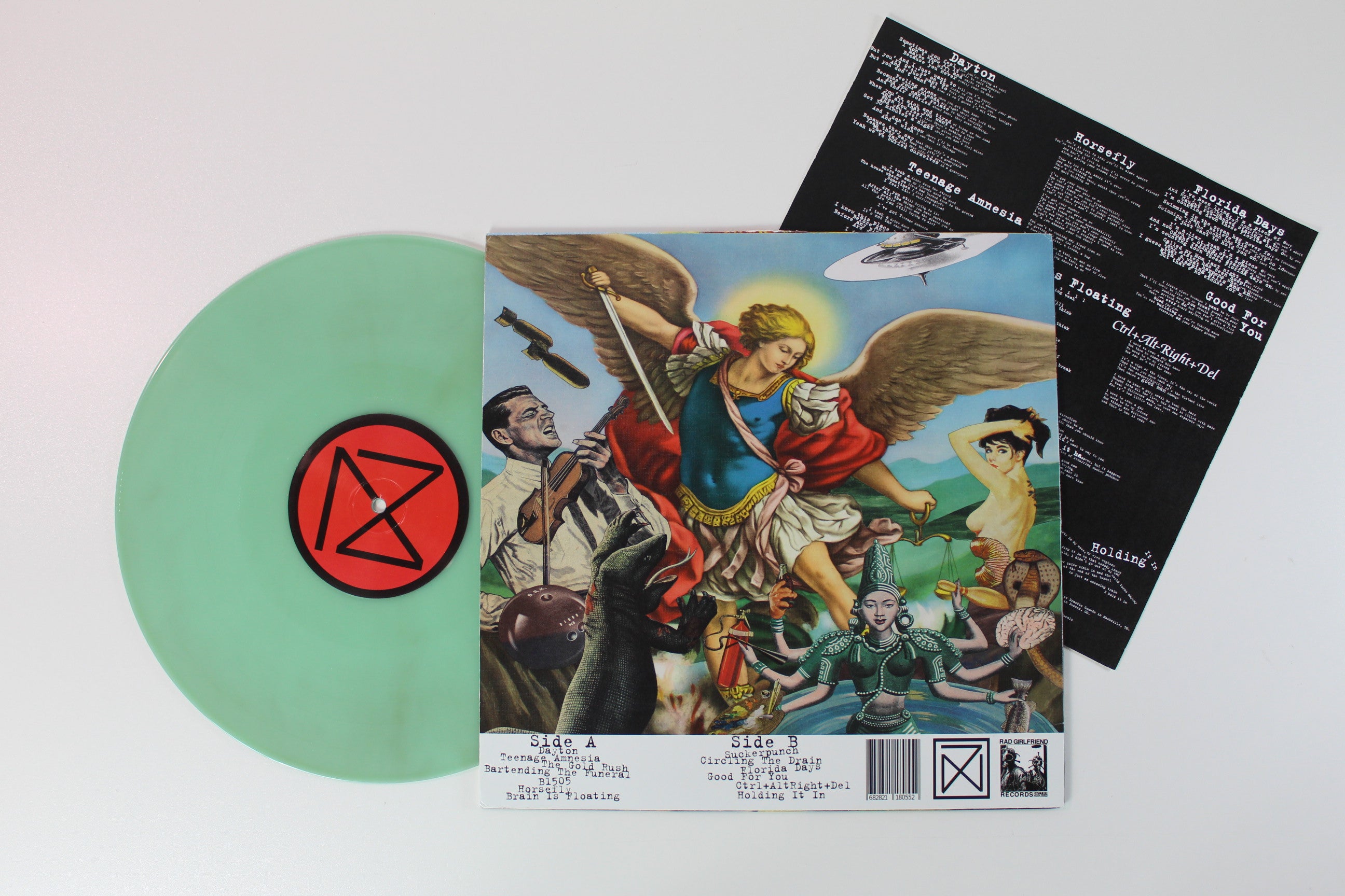 The Raging Nathans - Cheap Fame on Rad Girlfriend Ltd Glow In The Dark Vinyl