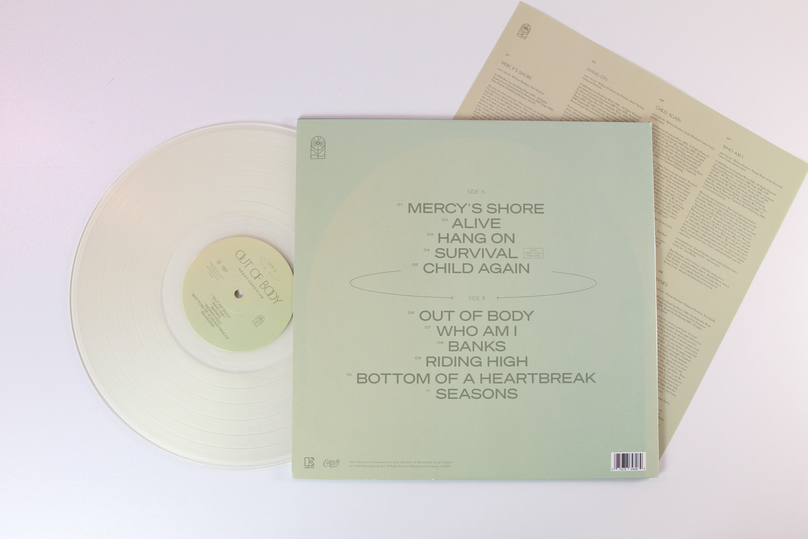 NEEDTOBREATHE - Out Of Body on Elektra - Milky Clear Vinyl