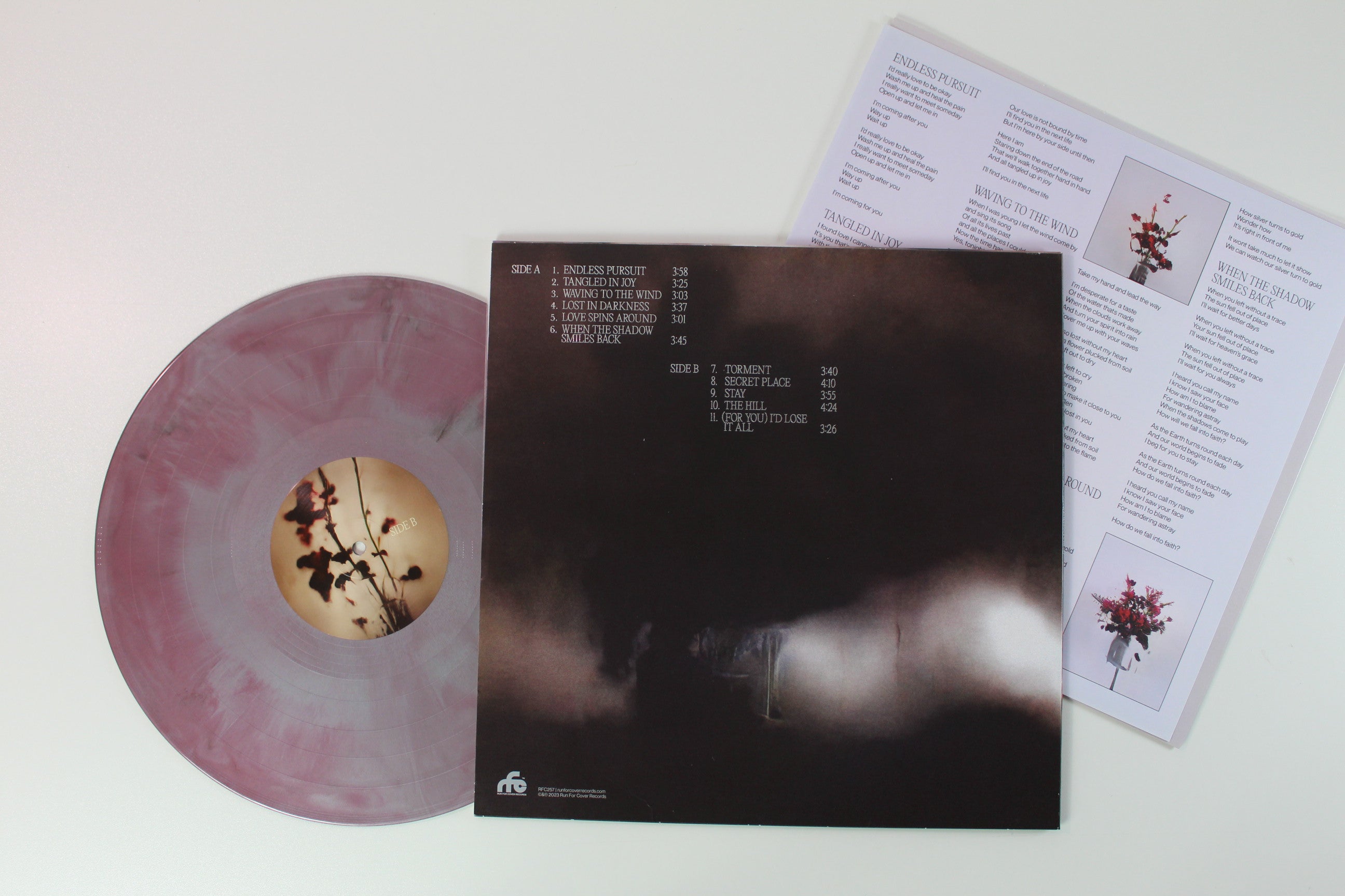 Temple Of Angels - Endless Pursuit on Run For Cover Ltd Gray Black & Maroon Swirl Vinyl