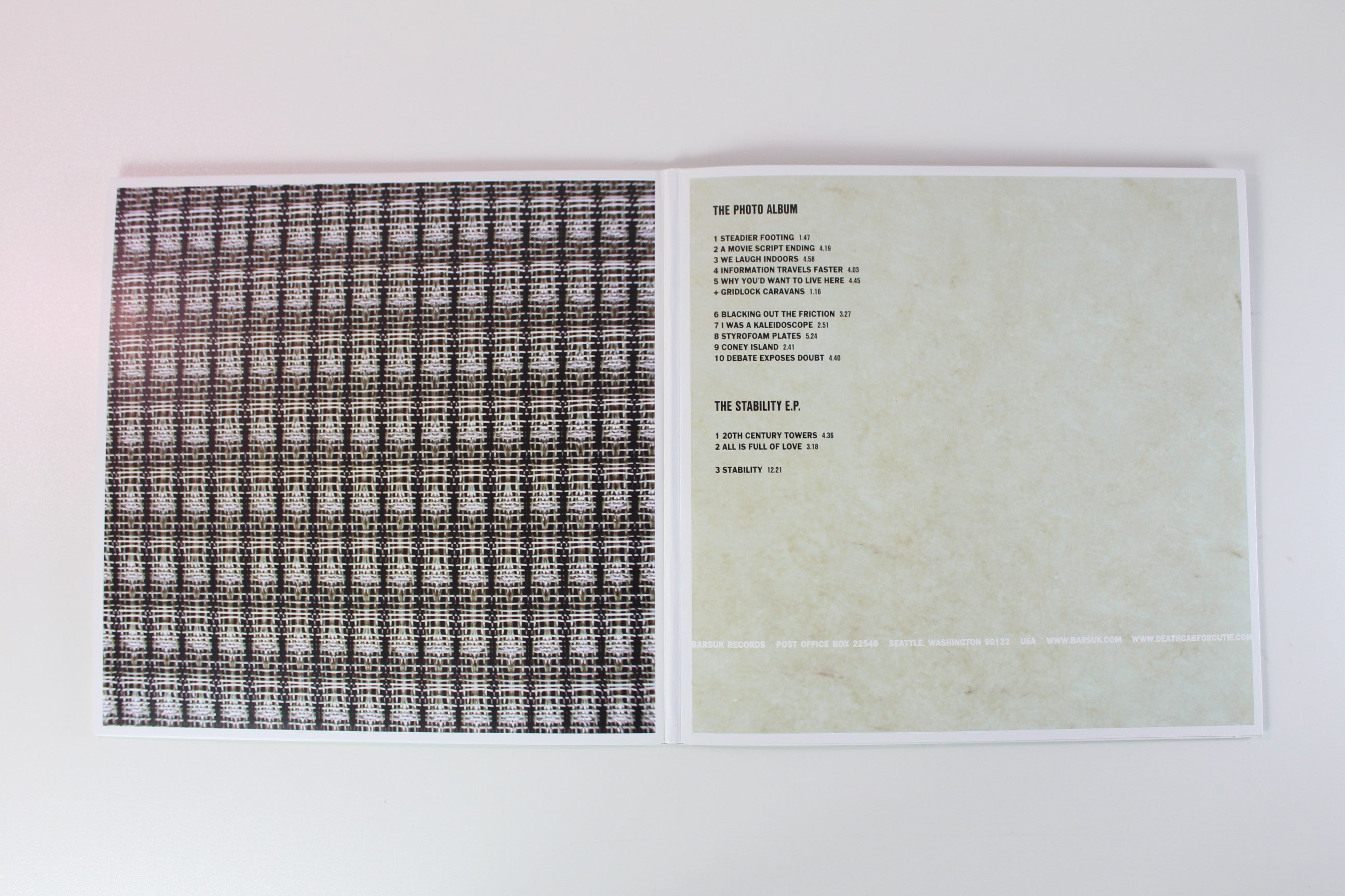 Death Cab For Cutie - The Photo Album on Barsuk Clear Vinyl Reissue