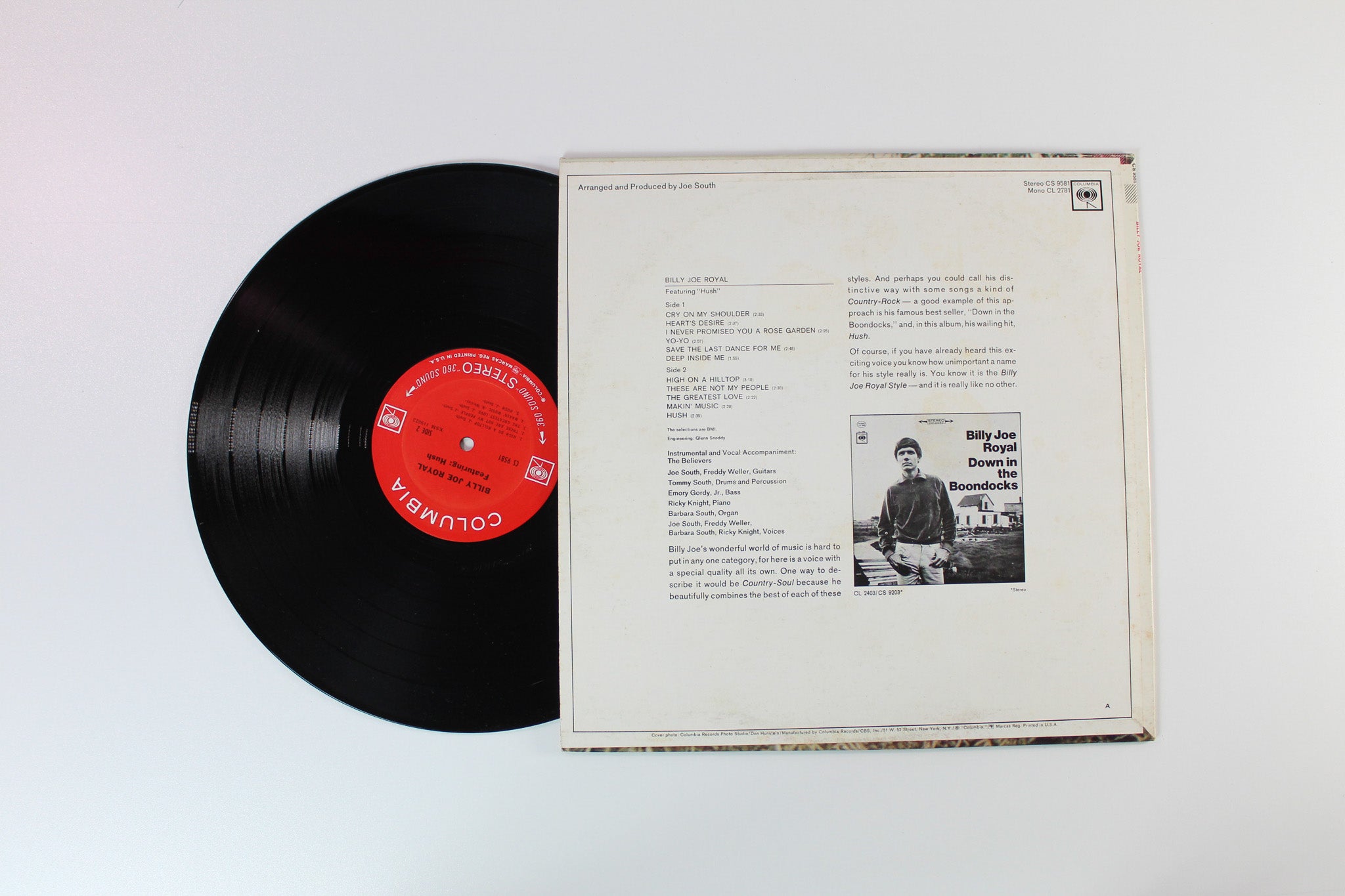 Billy Joe Royal - Billy Joe Royal Featuring "Hush" on Columbia