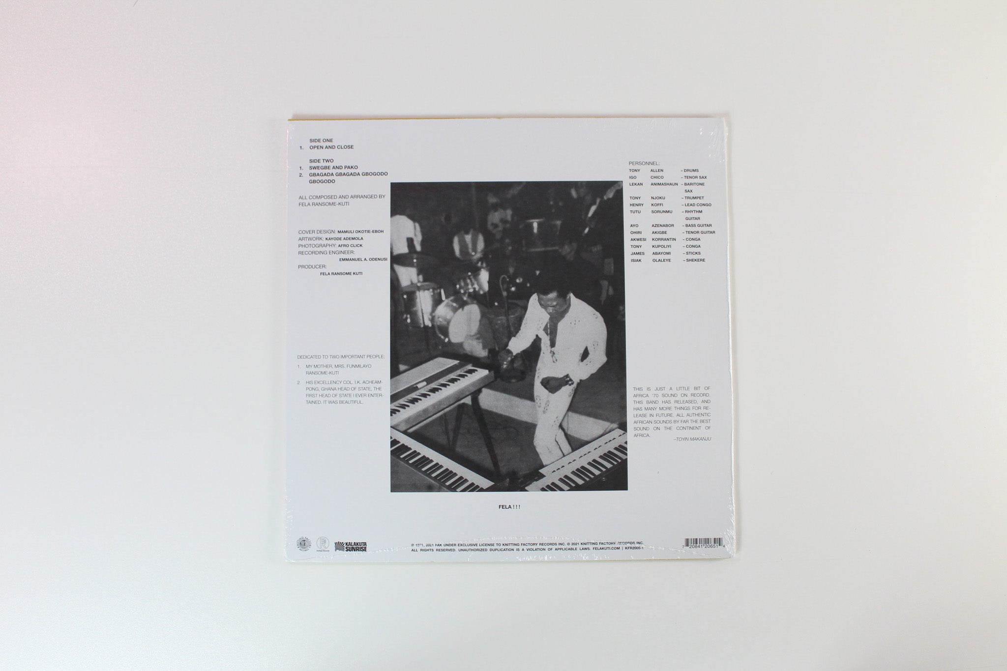 Fela Kuti - Open & Close on Knitting Factory Reissue Sealed