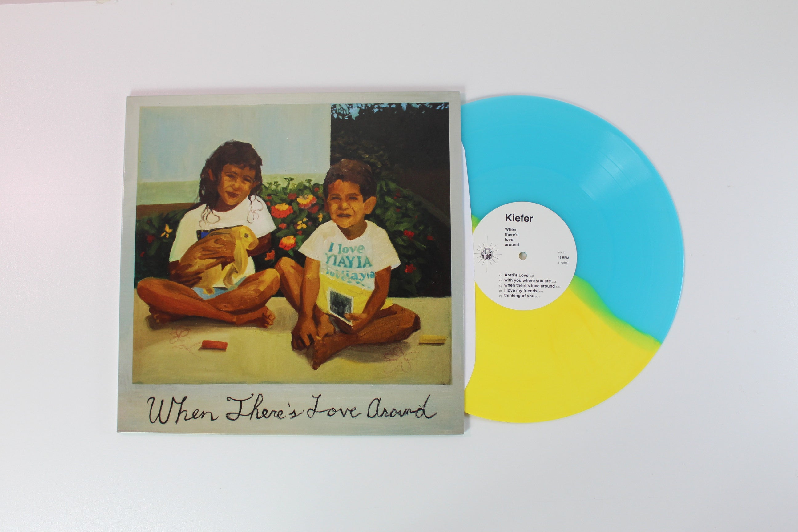 Kiefer Shackelford - When There's Love Around on Stones Throw 2 X 12 45 RPM Blue/Yellow Split
