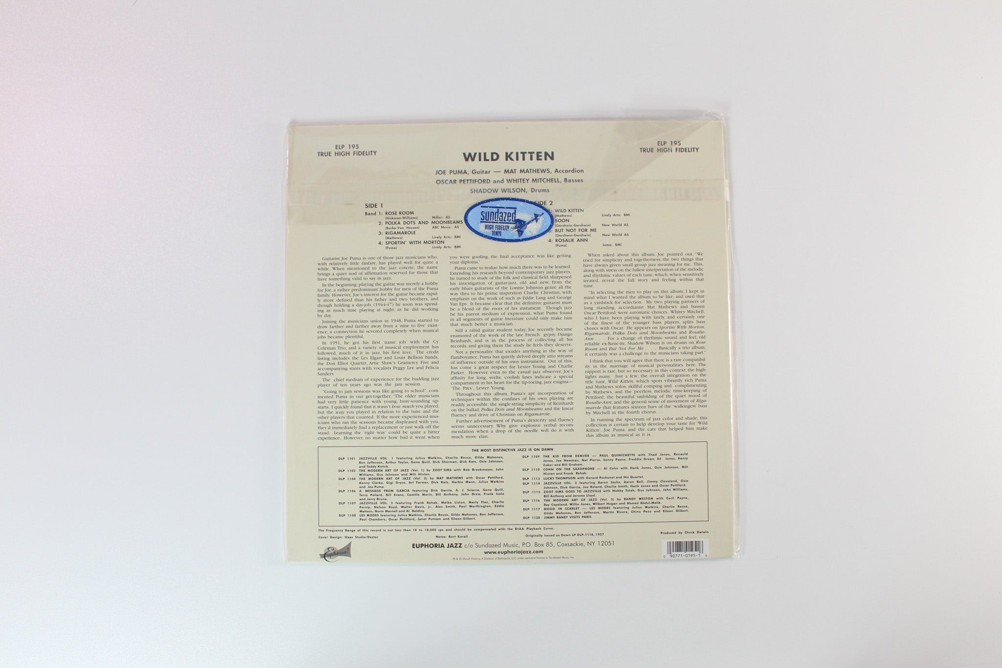 Joe Puma - Wild Kitten on Euphoria Jazz 180 Gram Reissue
