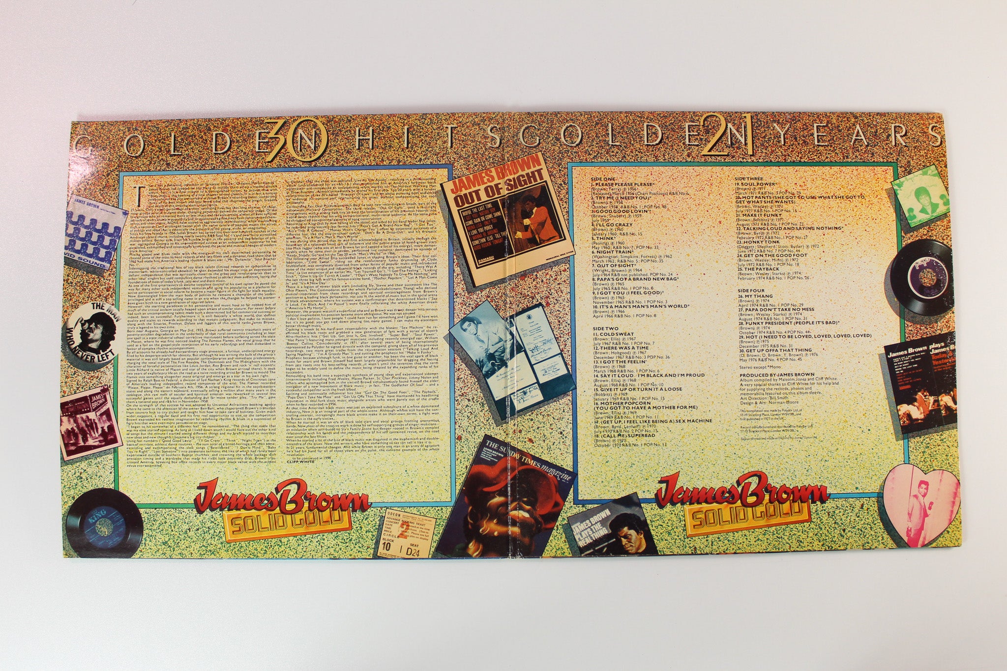 James Brown - Solid Gold (30 Golden Hits 21 Golden Years) on Polydor UK Pressing
