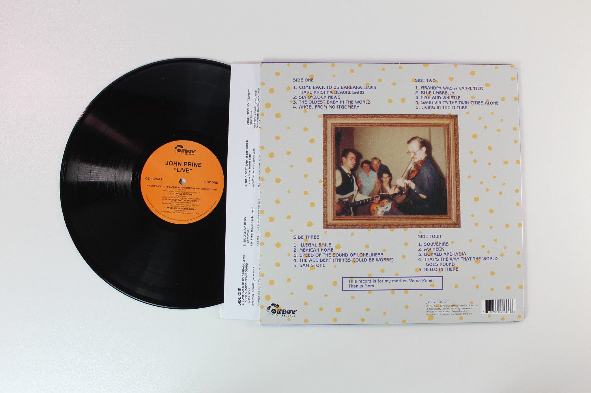 John Prine - John Prine Live on Oh Boy Reissue