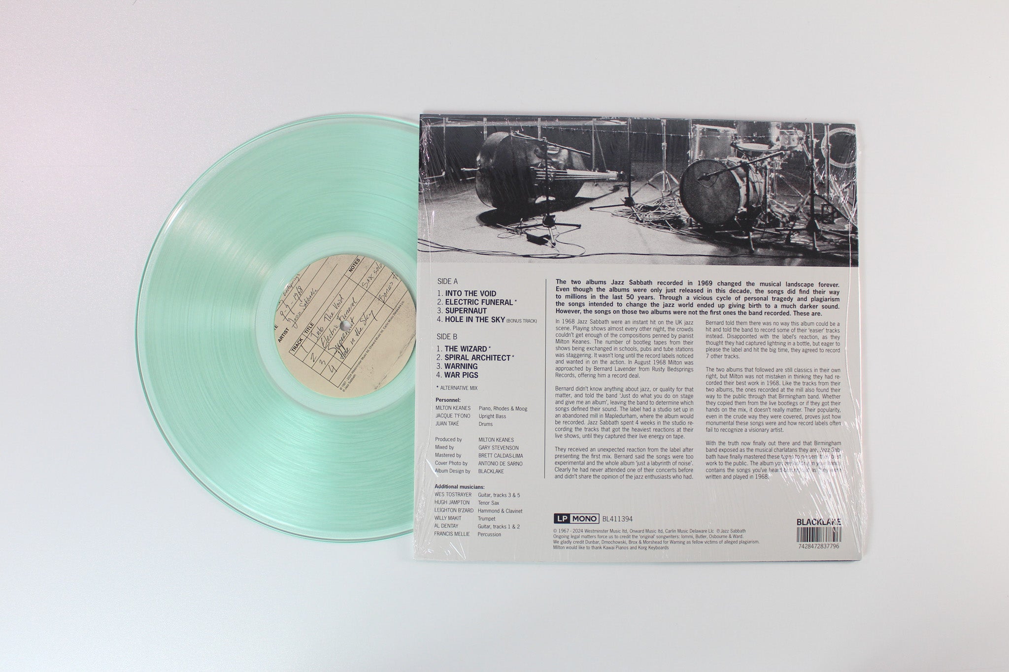 Jazz Sabbath - The 1968 Tapes on Blacklake RSD BF 2024 Ltd Mono Coke Bottle Clear