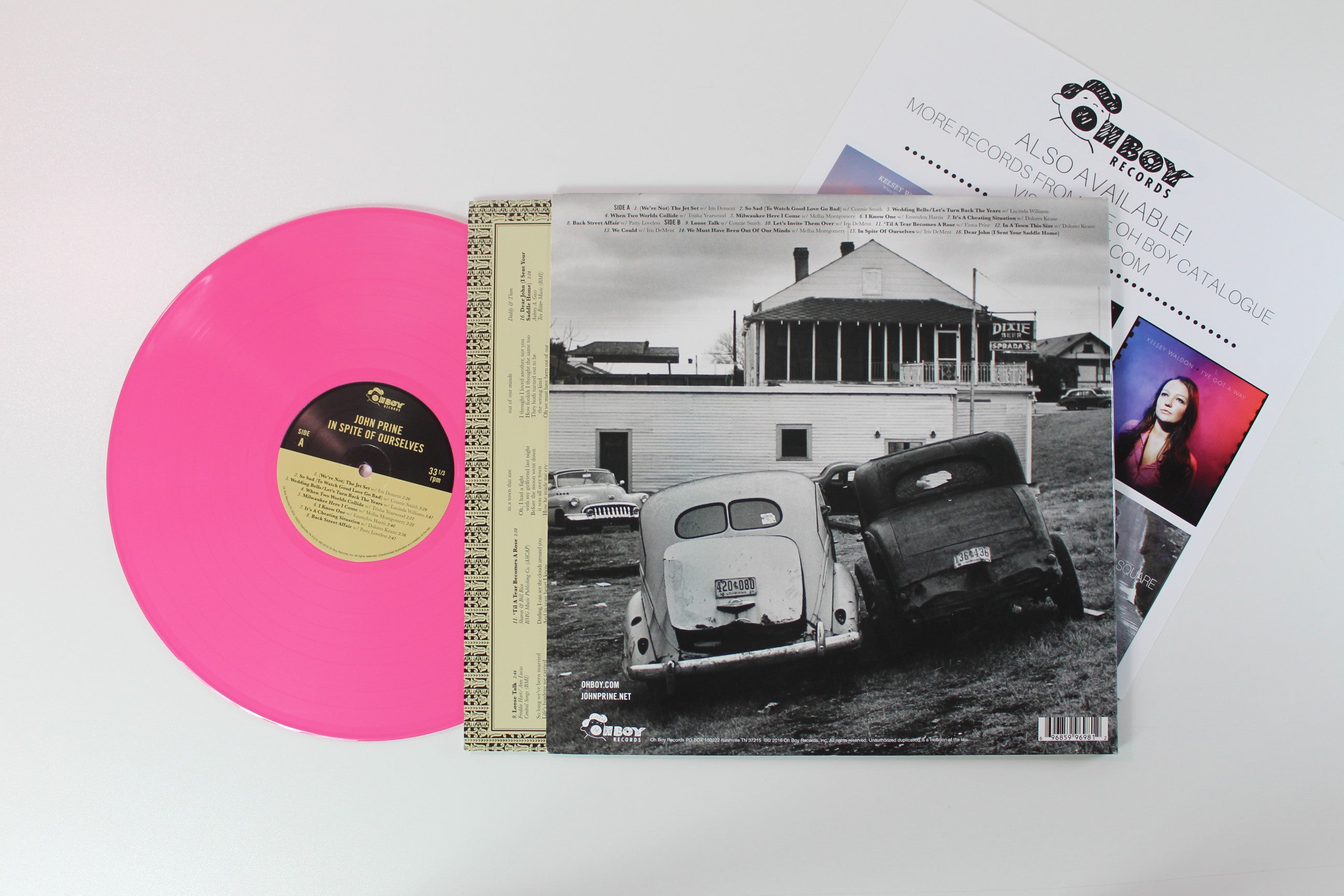 John Prine - In Spite Of Ourselves on Oh Boy Ltd Pink Vinyl Reissue