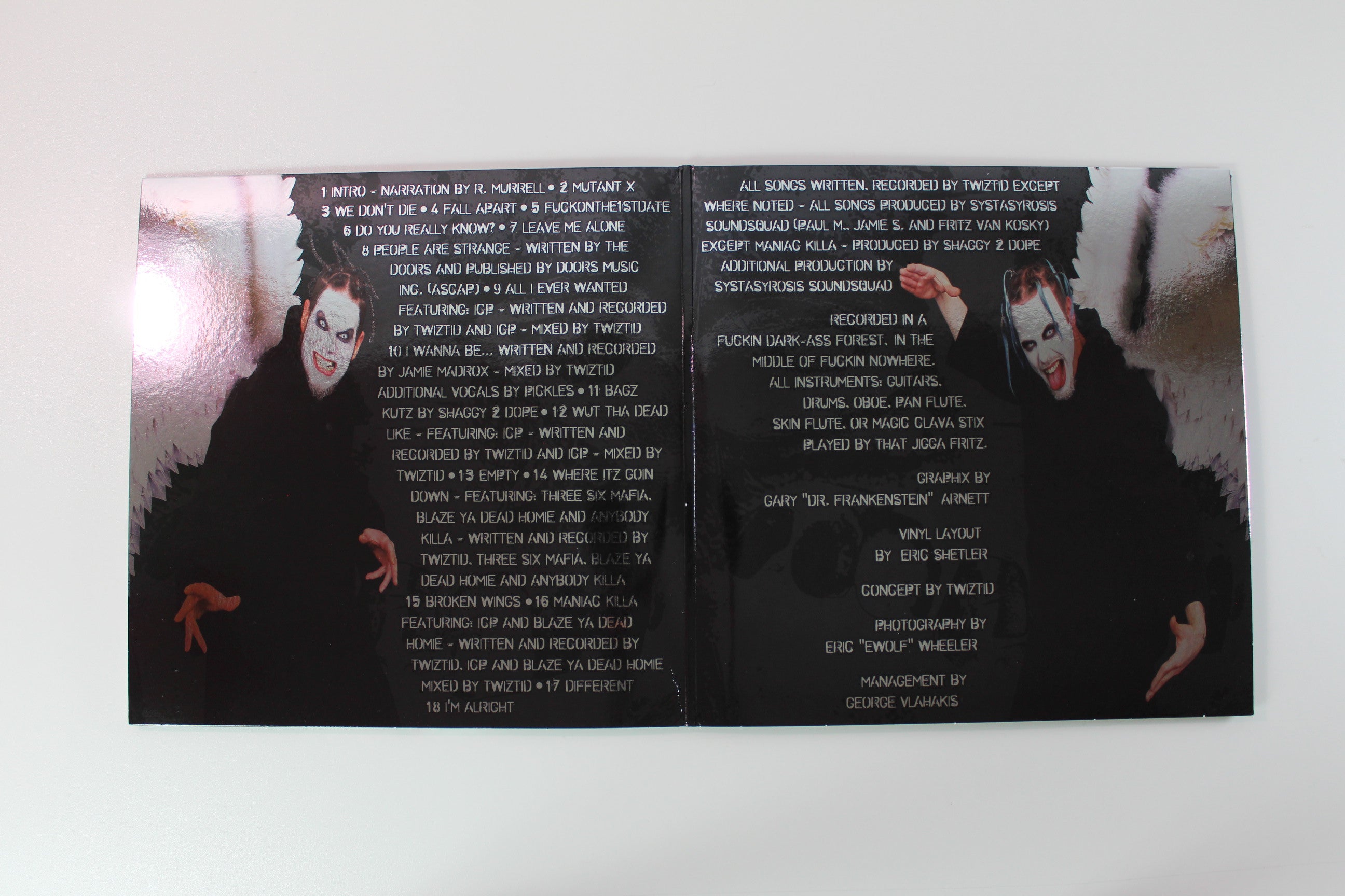 Twiztid - Freek Show on Majik Ninja Ltd Half Red Half White Reissue With Metallic Print Cover