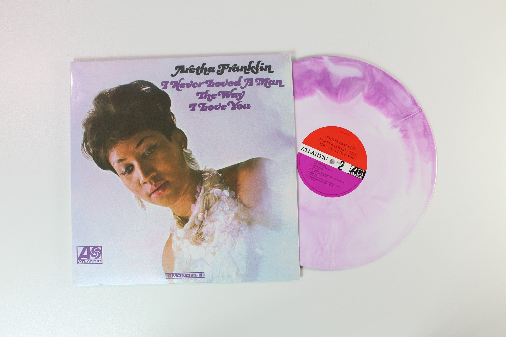 Aretha Franklin - I Never Loved A Man The Way I Love You on Atlantic Vinyl Me Please Mono Purple & White Reissue