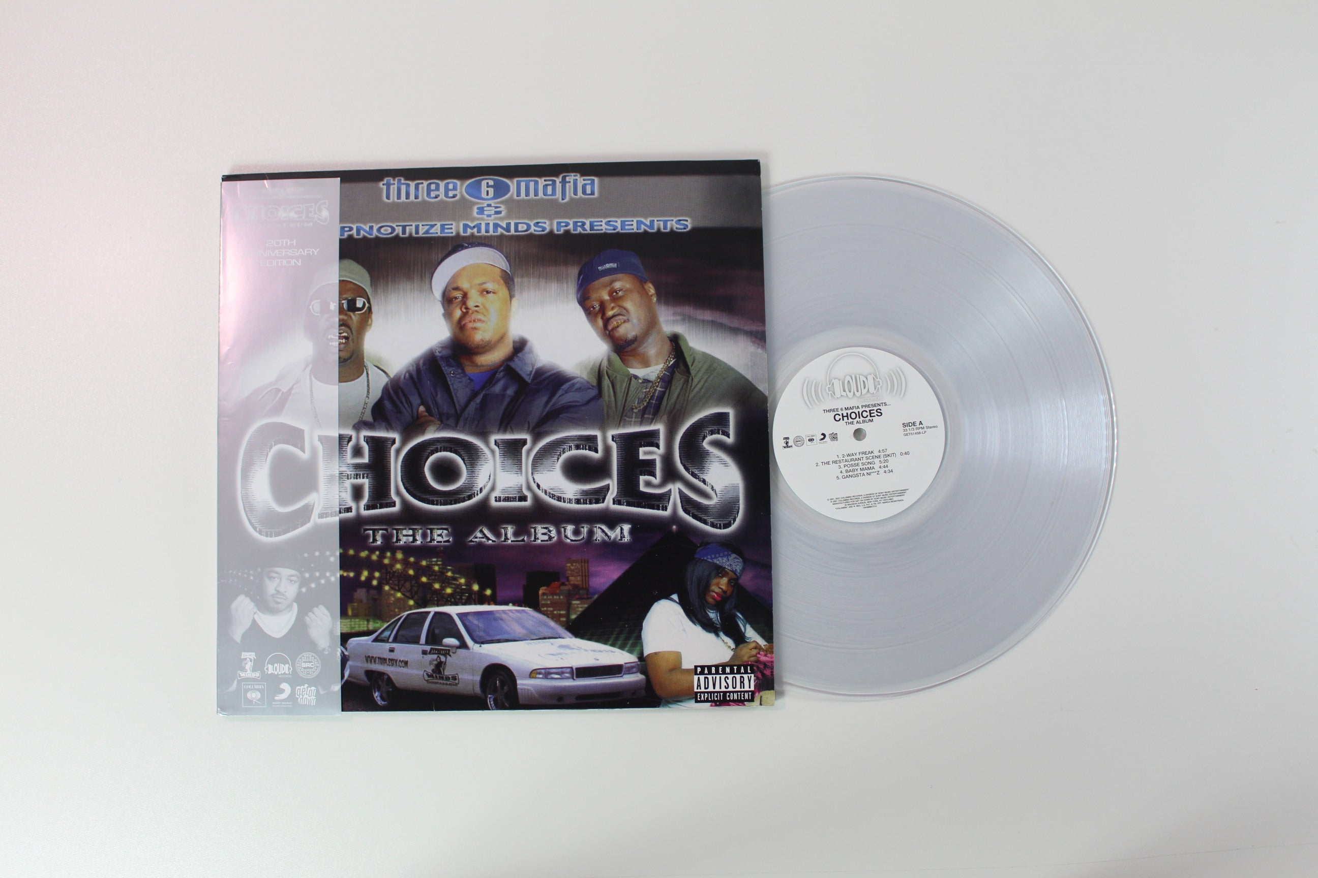 Three 6 Mafia - Choices: The Album on Columbia Ltd Numbered Clear Vinyl