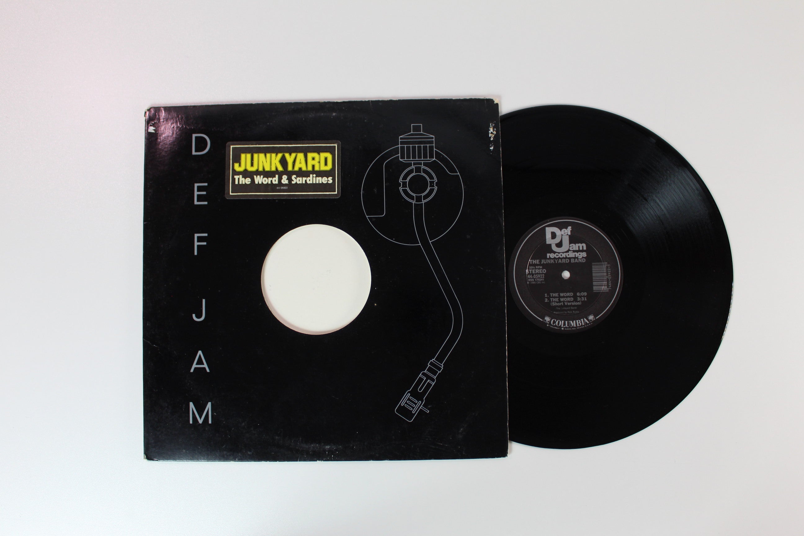 The Junkyard Band - The Word / Sardines on Def Jam Recordings - 12" Single