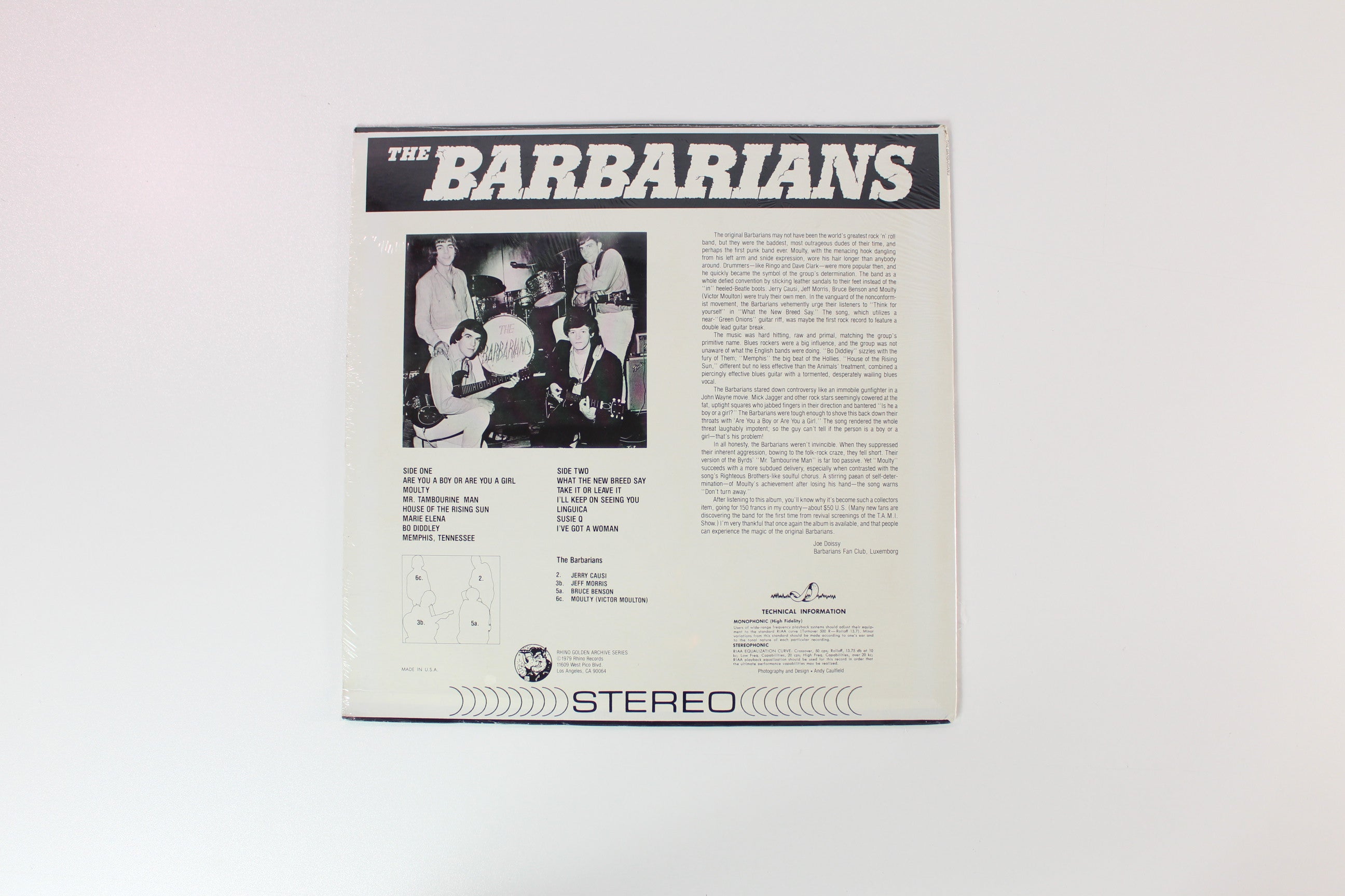 The Barbarians - The Barbarians on Rhino Records - Sealed