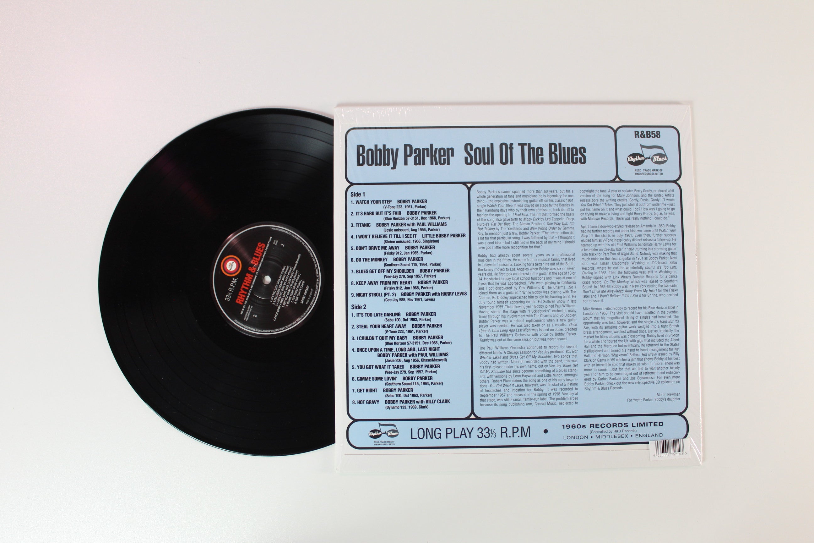 Bobby Parker - Soul Of The Blues on 1960s Records / Rhythm & Blues Records
