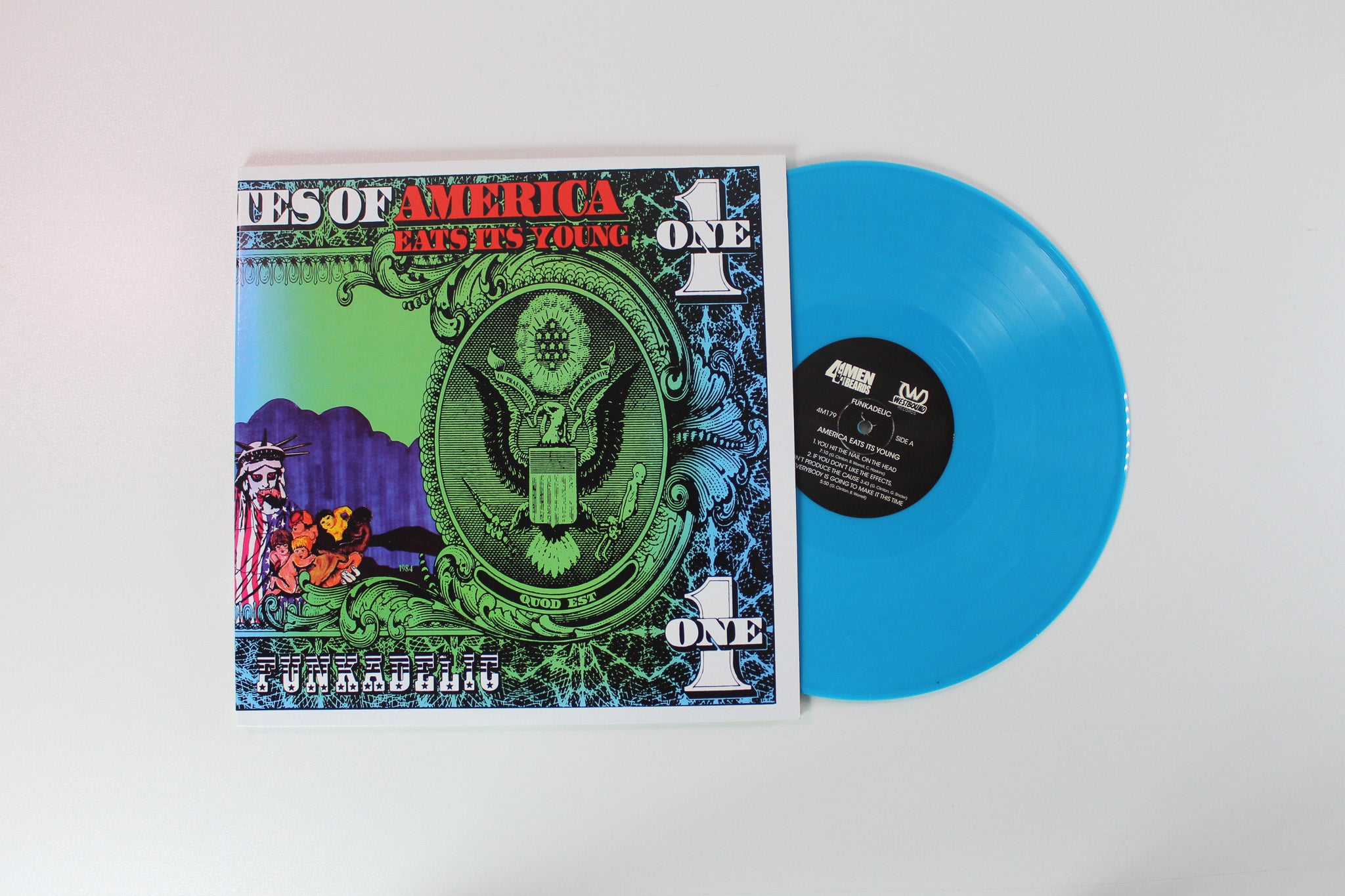 Funkadelic - America Eats Its Young on 4 Men With Beards Ltd Turquoise / Purple Reissue