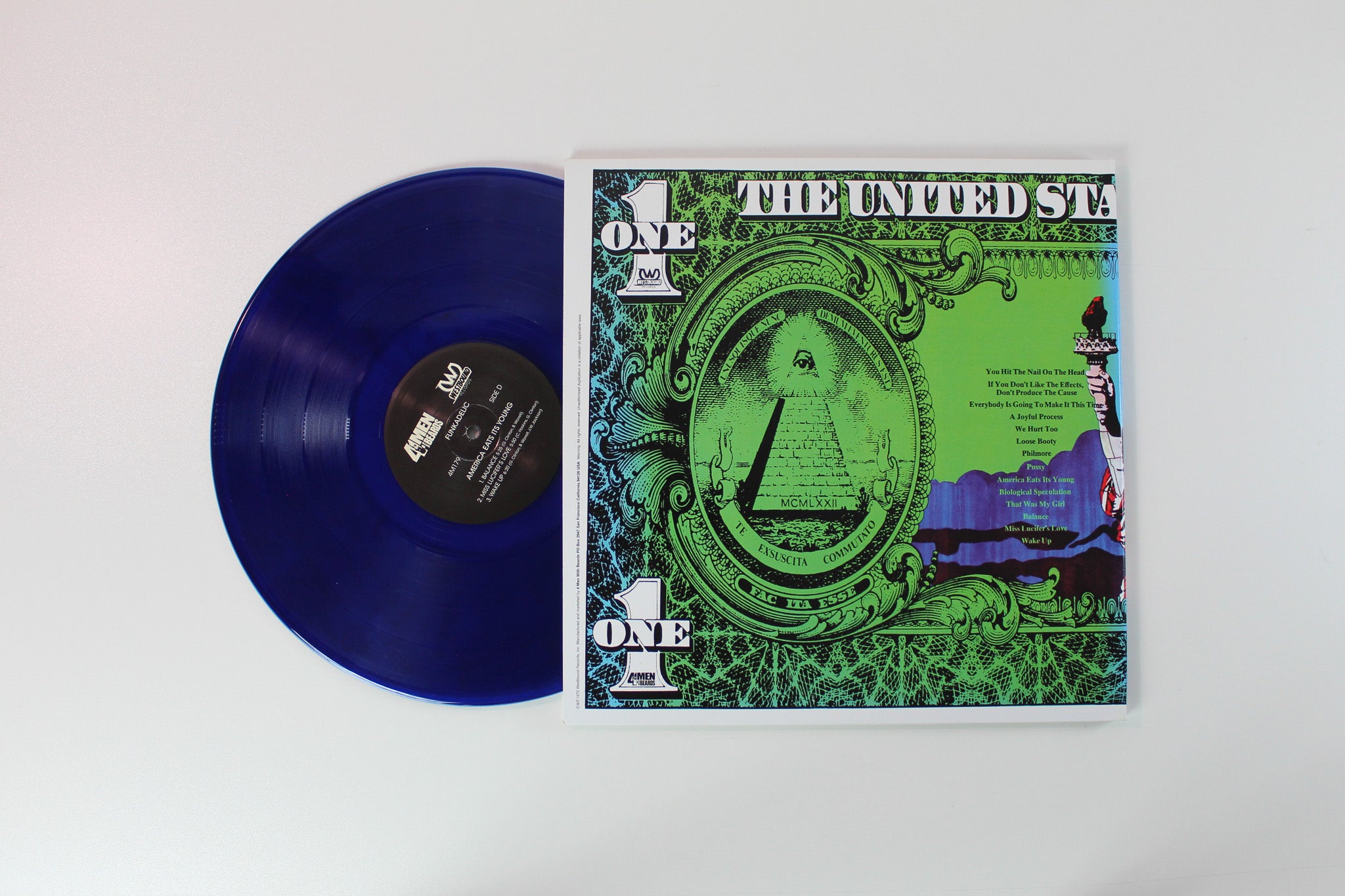 Funkadelic - America Eats Its Young on 4 Men With Beards Ltd Turquoise / Purple Reissue