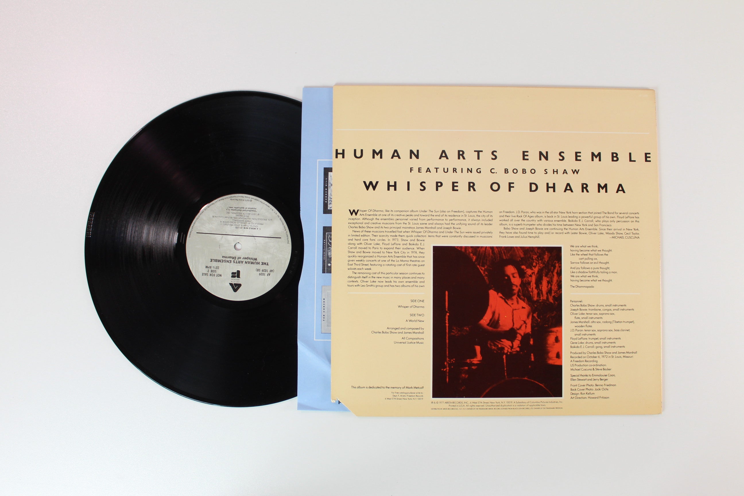 The Human Arts Ensemble - Whisper Of Dharma on Arista / Freedom