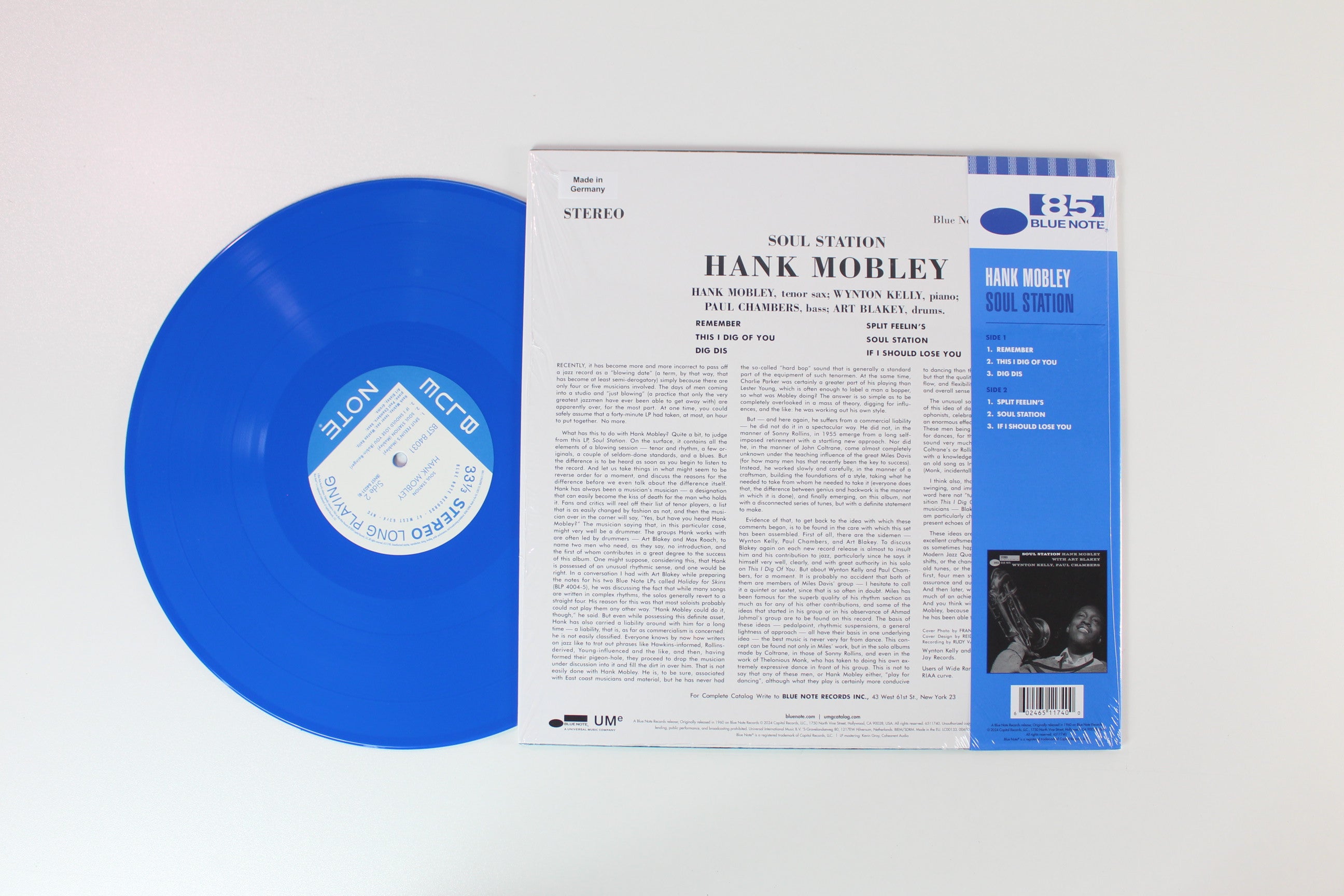 Hank Mobley - Soul Station on Blue Note - Blue Vinyl Reissue