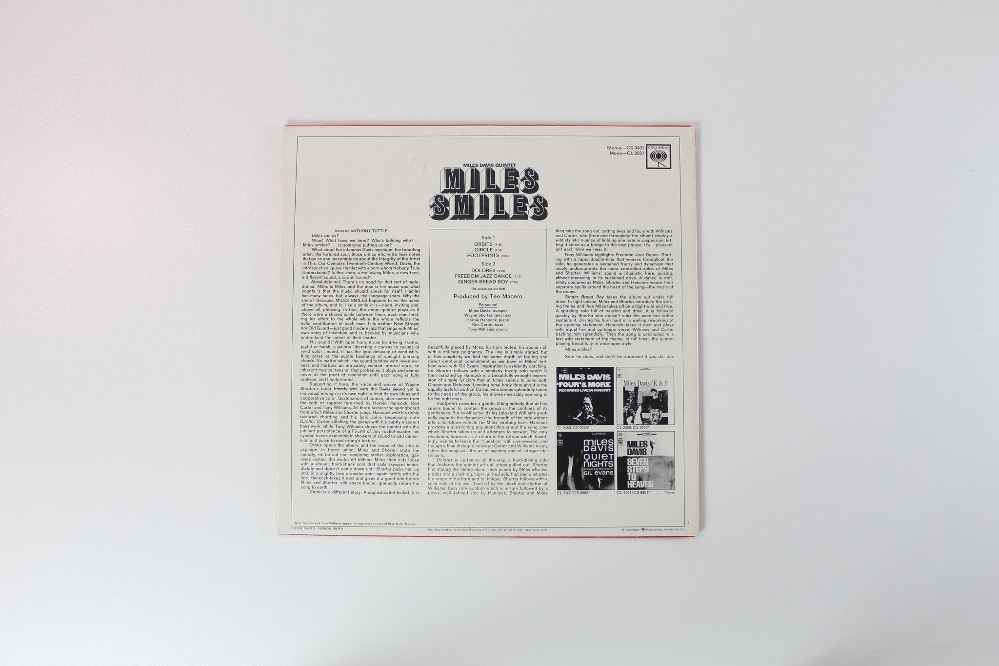 The Miles Davis Quintet - Miles Smiles on Columbia Reissue Sealed