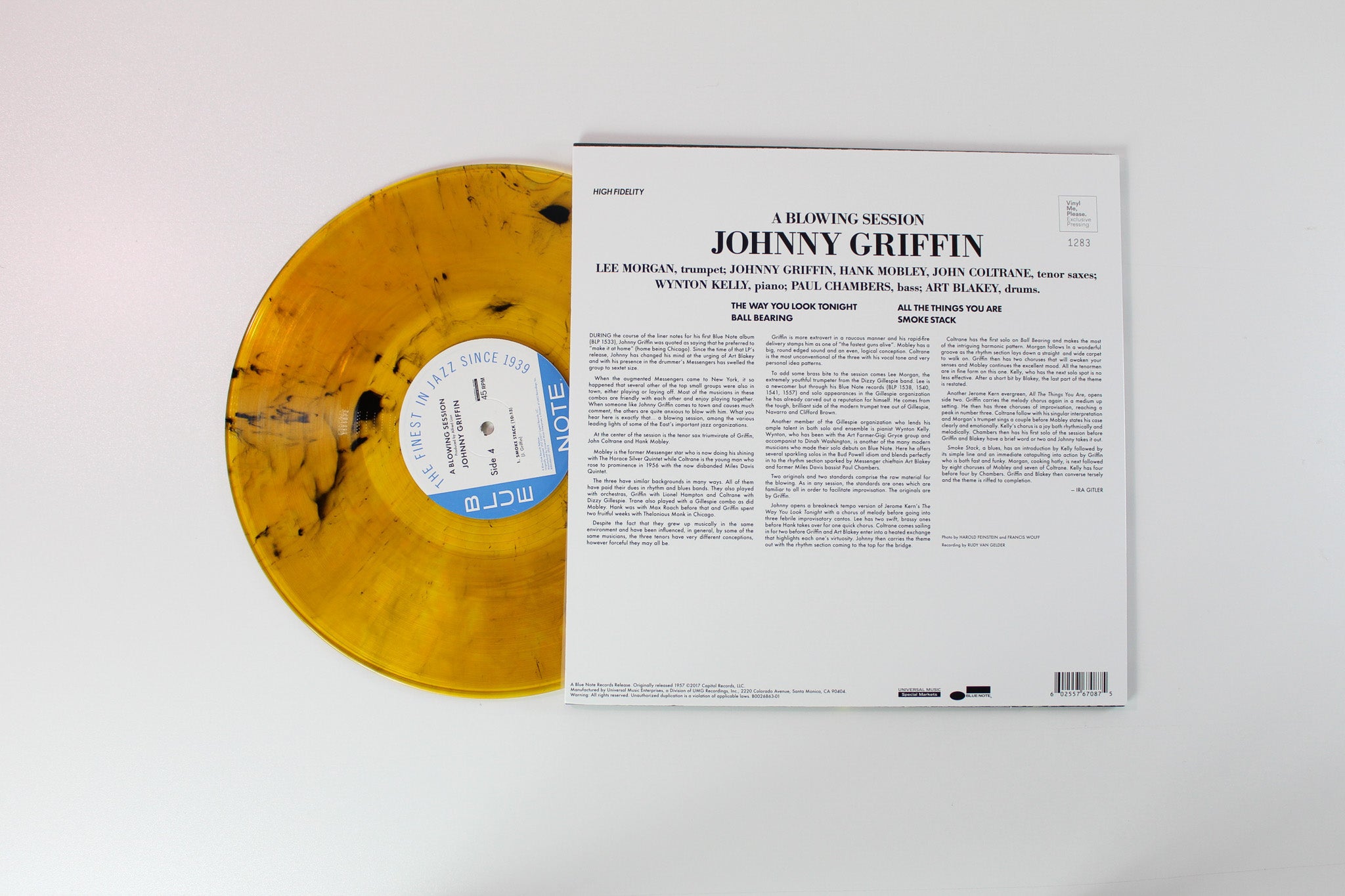 Johnny Griffin - A Blowing Session on Blue Note Vinyl Me Please Ltd Numbered Amber w/ Black Smoke Reissue