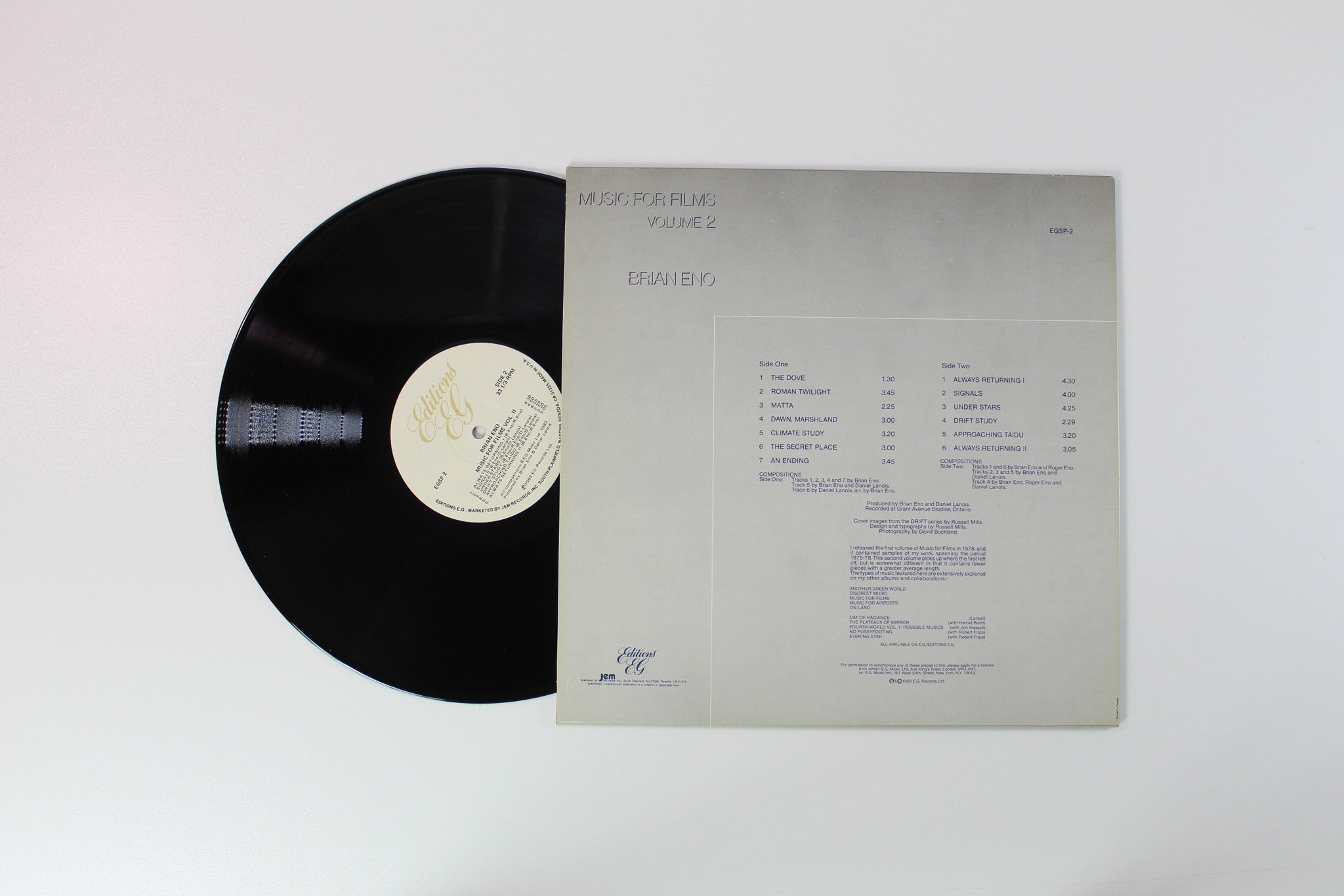 Brian Eno - Music For Films Volume 2 on Editions EG