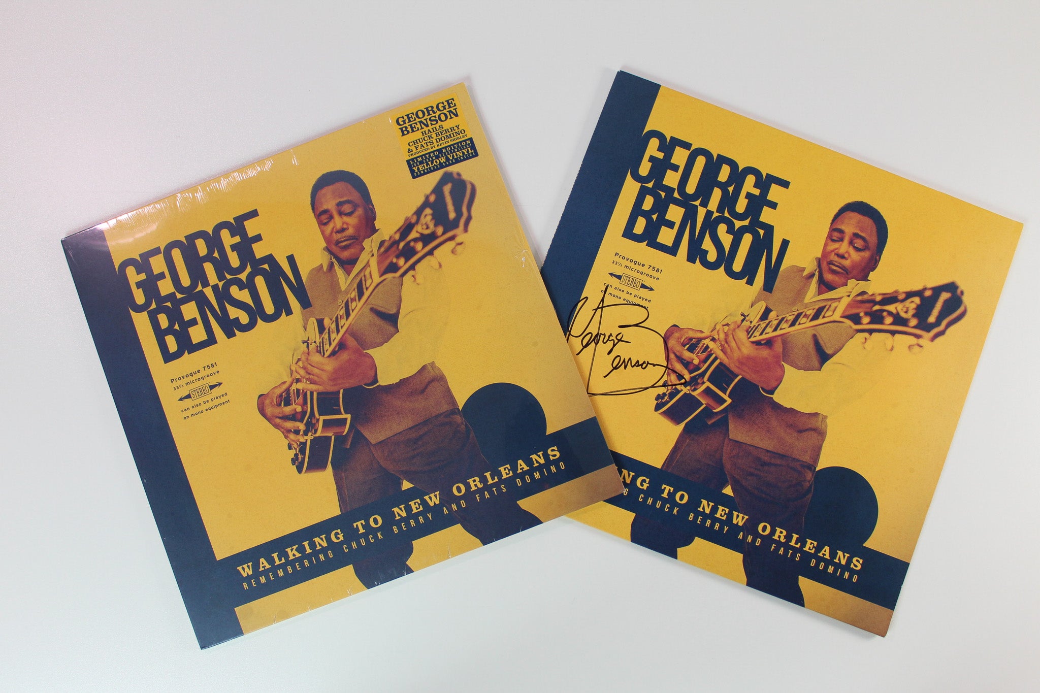 George Benson - Walking To New Orleans (Remembering Chuck Berry And Fats Domino) on Provogue Ltd Yellow Vinyl Sealed with Extra Signed Cover
