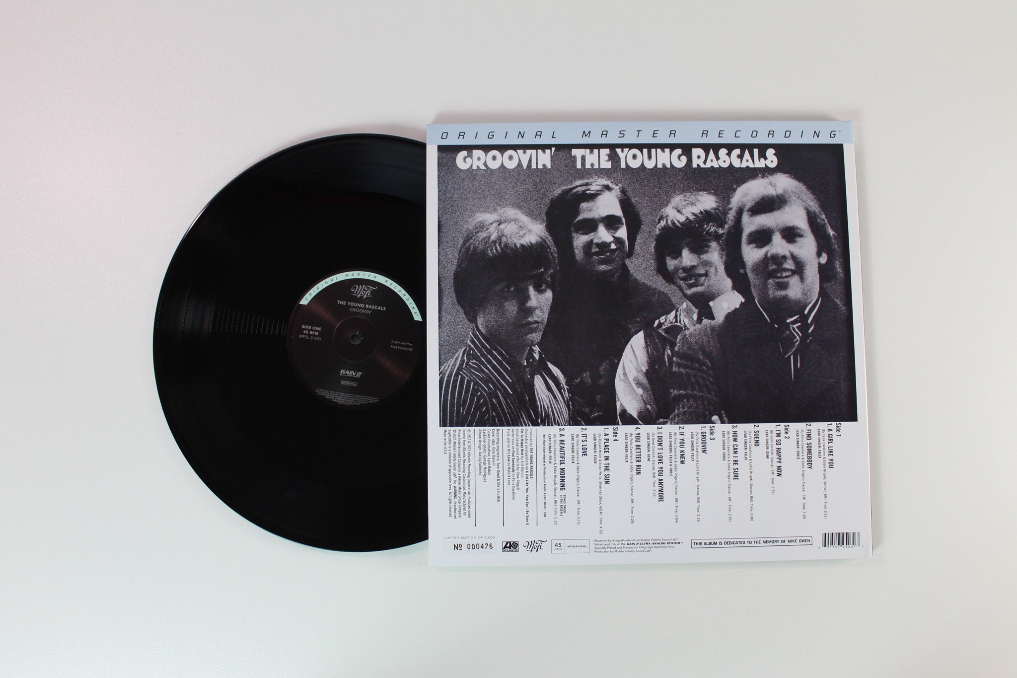 The Young Rascals - Groovin' on Mobile Fidelity Sound Lab Ltd Numbered 45 RPM 180 Gram Reissue