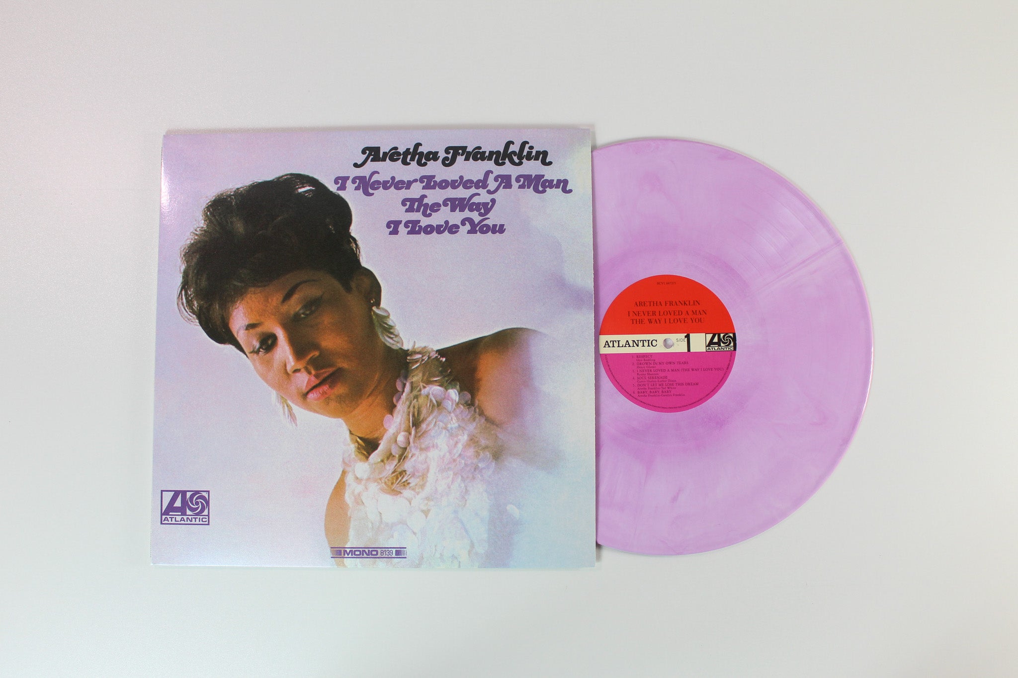 Aretha Franklin - I Never Loved A Man The Way I Love You on Atlantic Vinyl Me Please Mono Purple & White Reissue