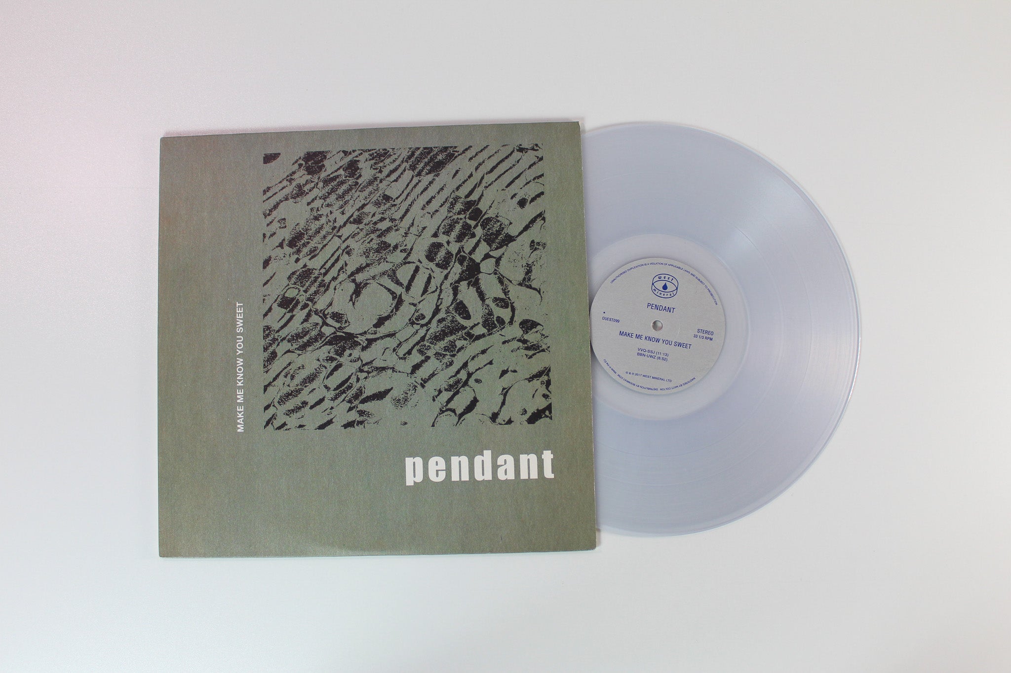 Pendant - Make Me Know You Sweet on West Mineral Limited Clear Vinyl