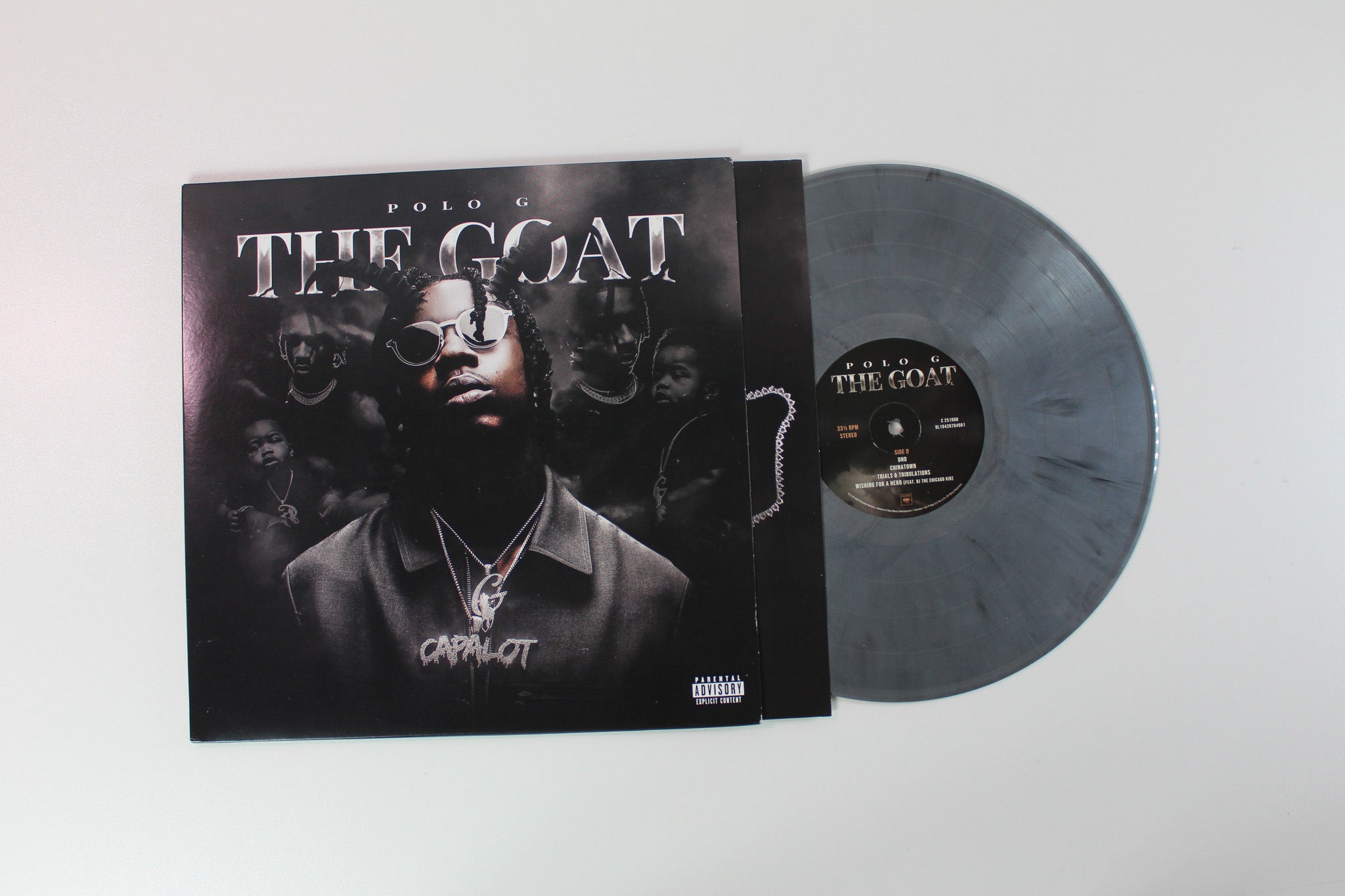 Polo G - The Goat on Columbia Ltd Grey & Black Marbled Vinyl