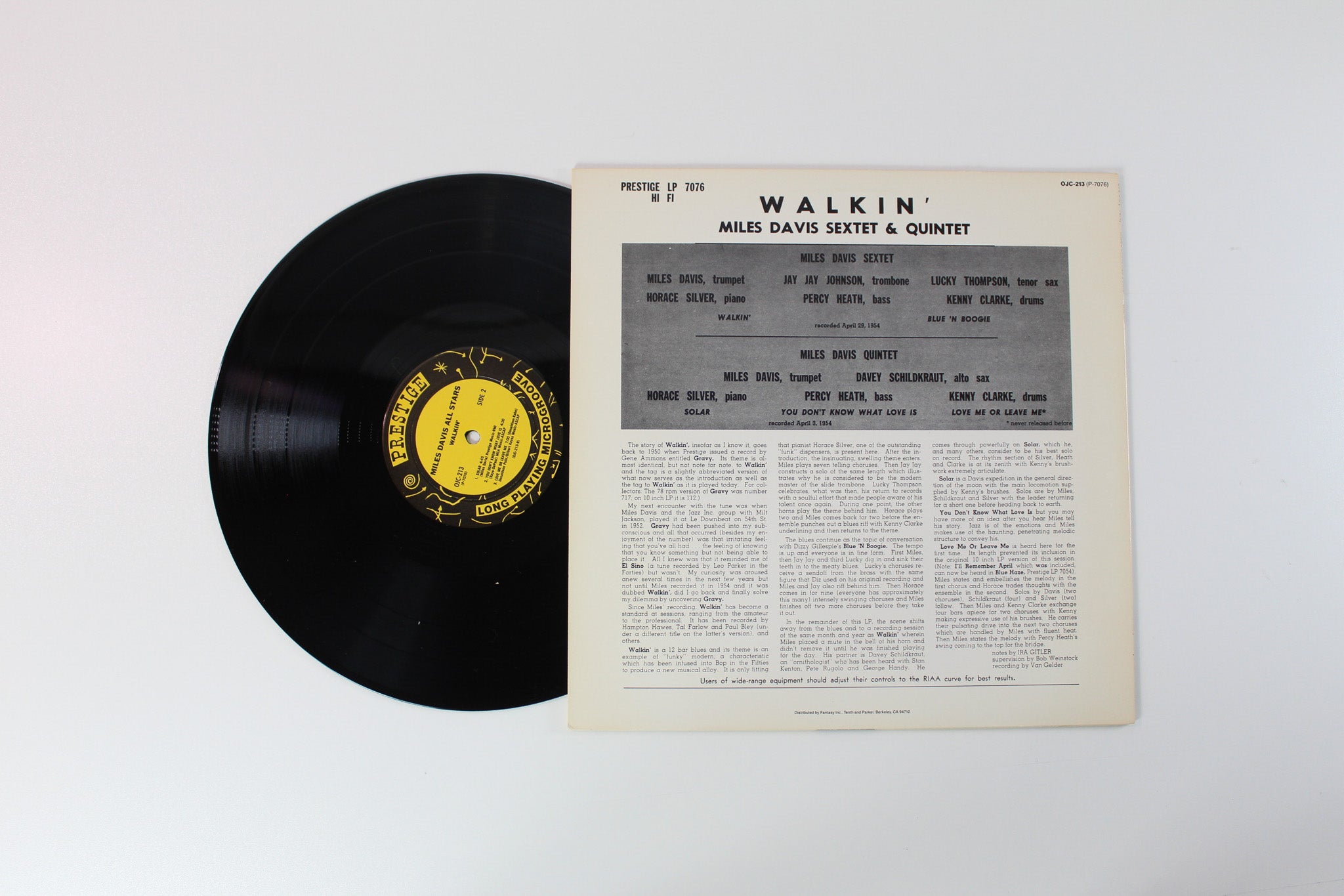 Miles Davis All Stars - Walkin' on Prestige OJC Reissue