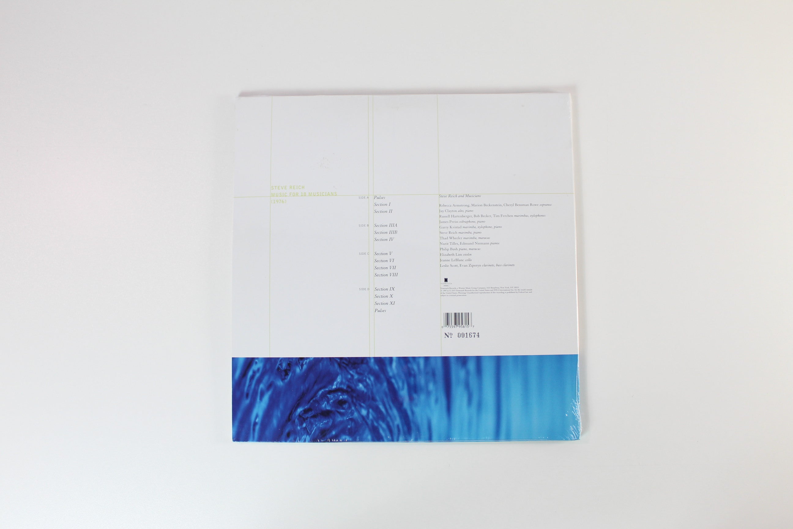 Steve Reich - Music For 18 Musicians on Nonesuch RSD 2015 Ltd Numbered Reissue Sealed