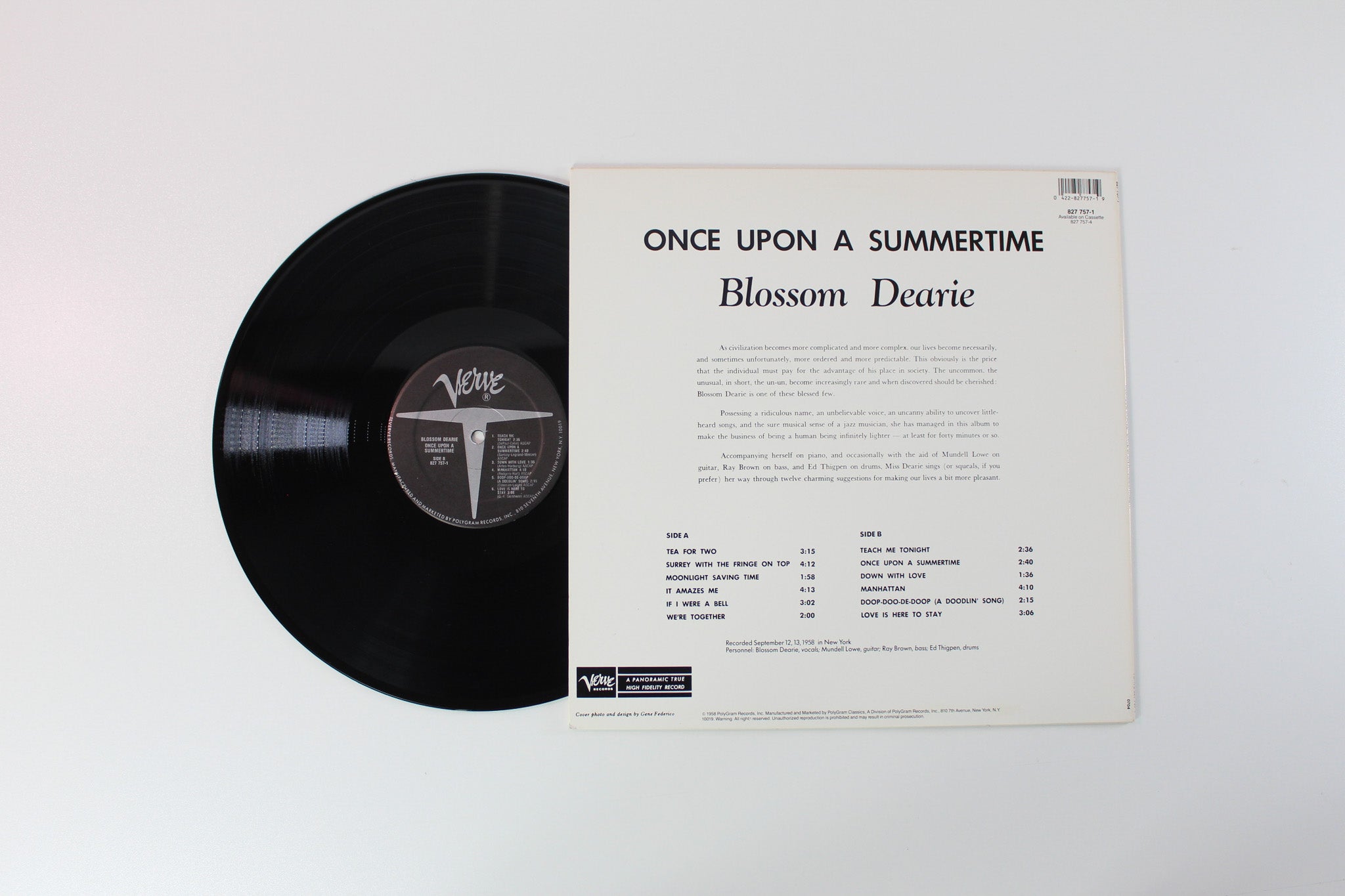 Blossom Dearie - Once Upon A Summertime on Verve Reissue