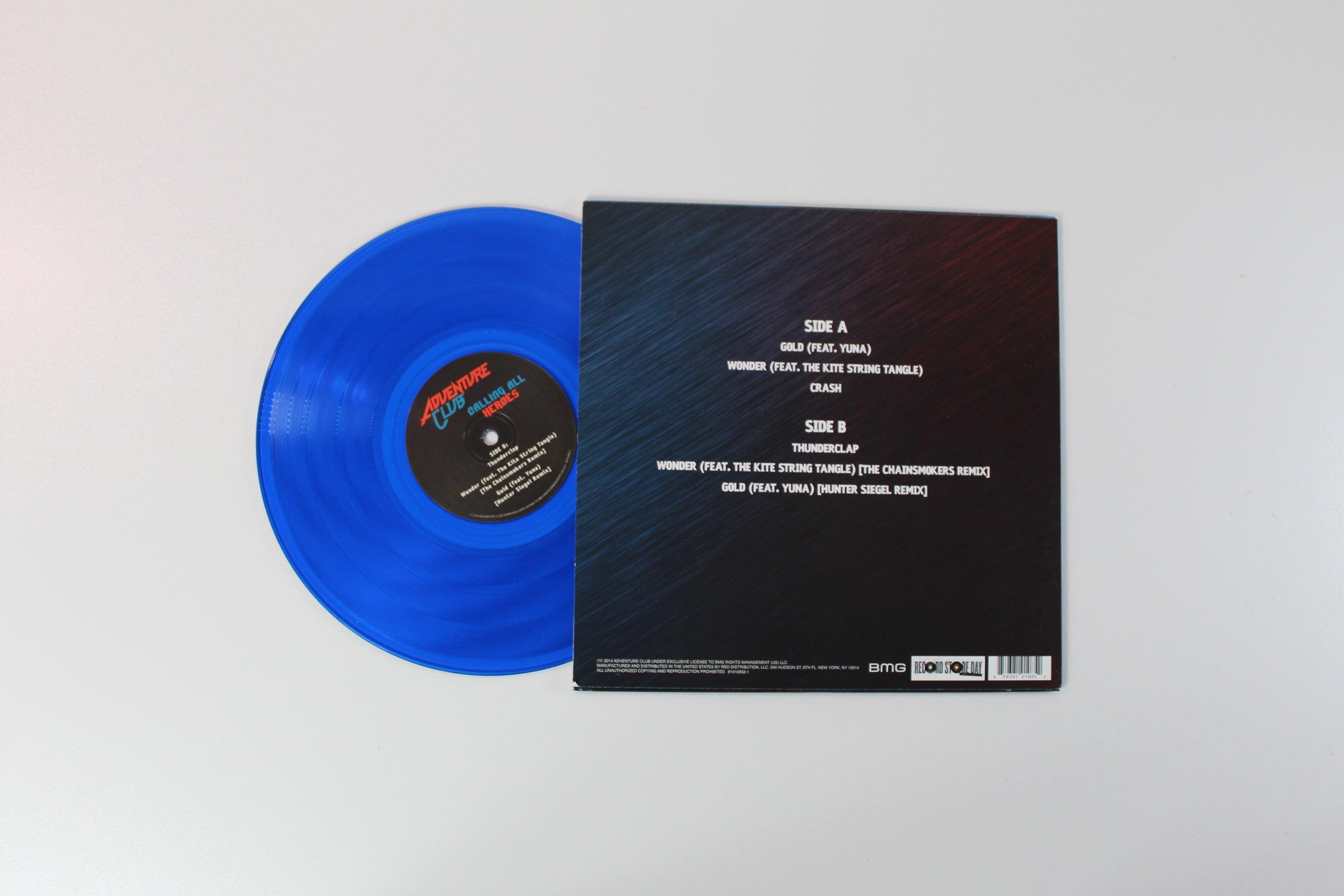 Adventure Club - Calling All Heroes on BMG RSD 2014 Ltd Blue Transparent 10" EP