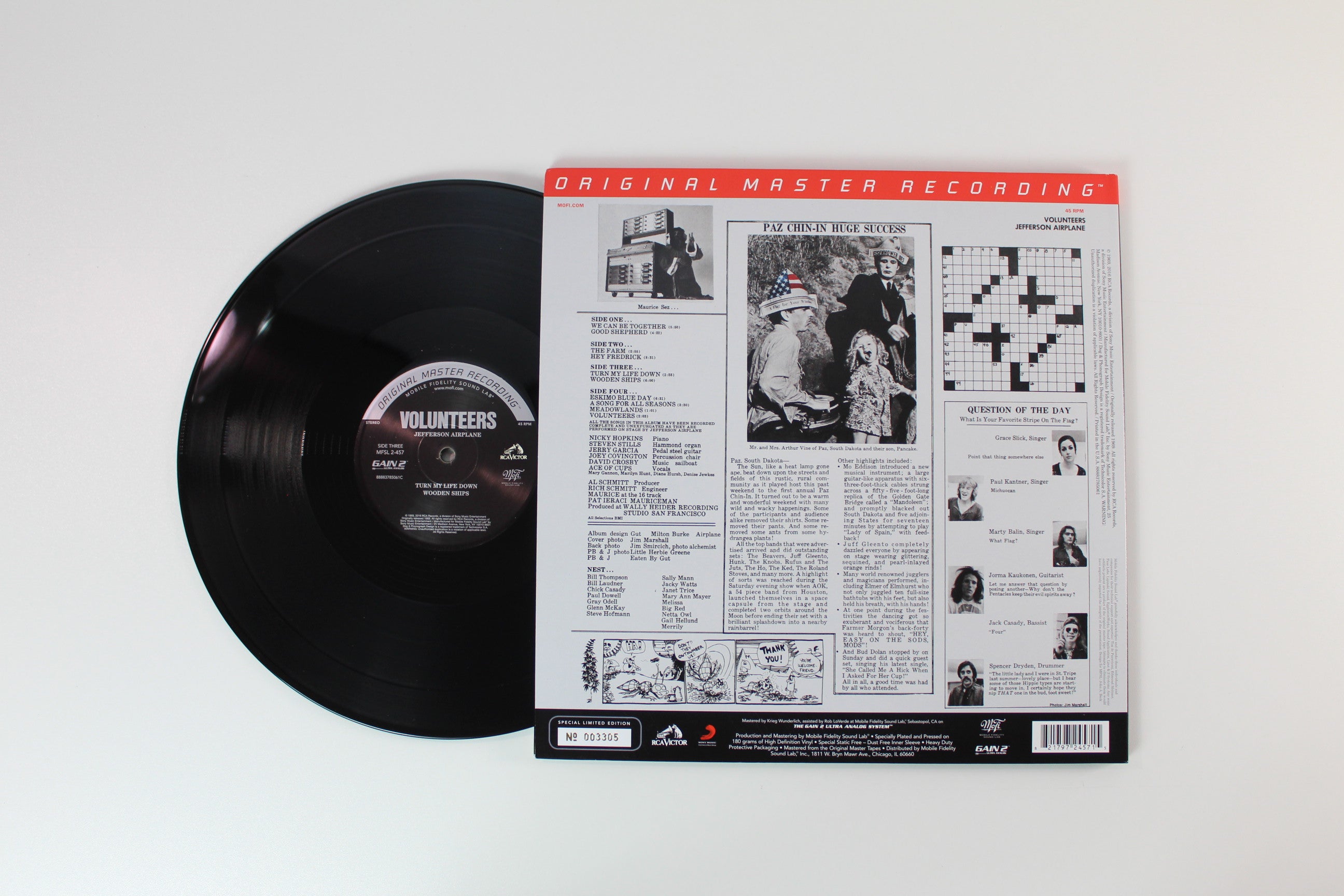 Jefferson Airplane - Volunteers on Mobile Fidelity Sound Lab Ltd Numbered 45 RPM Reissue