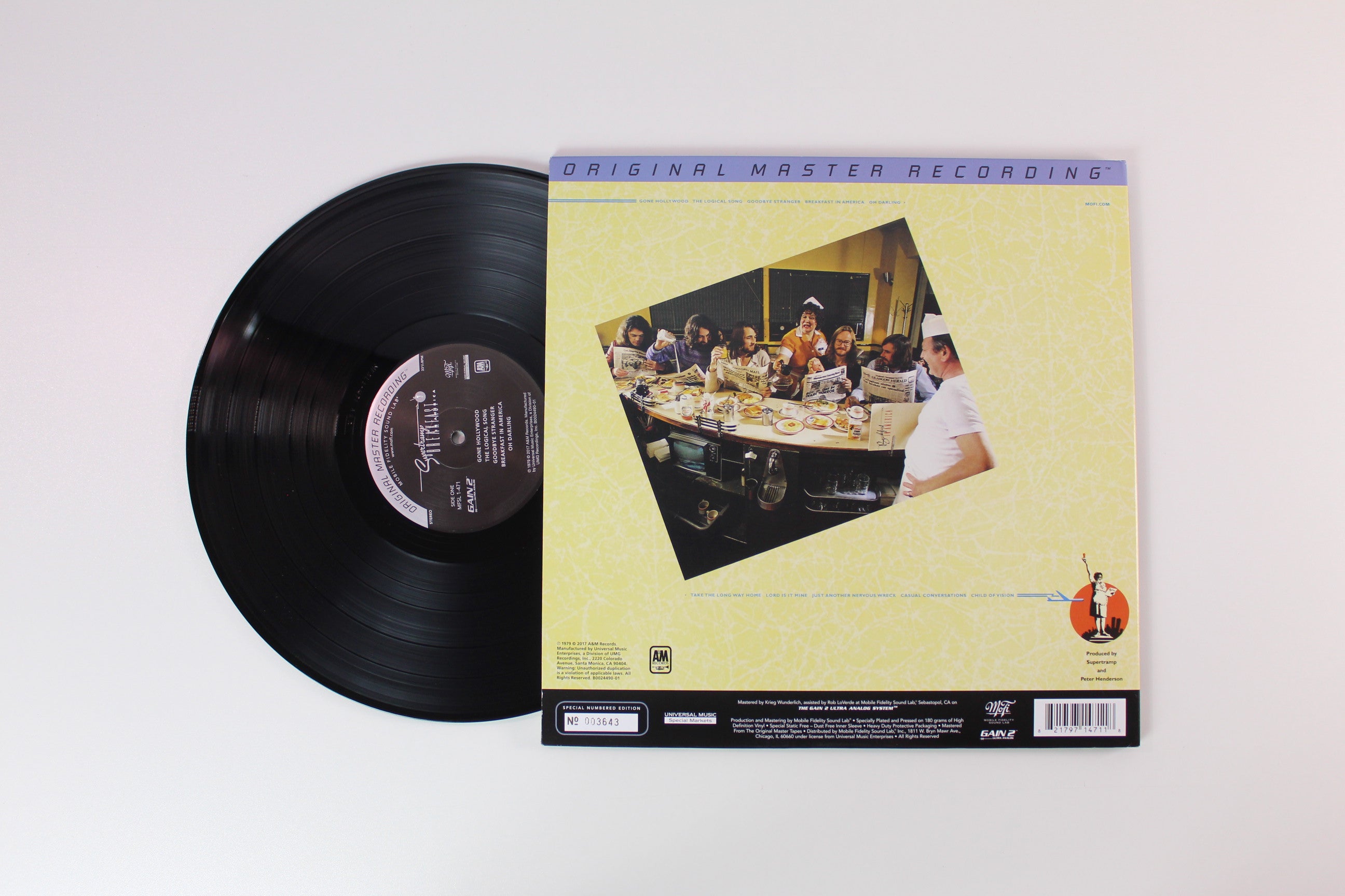 Supertramp - Breakfast In America on Mobile Fidelity Sound Lab Ltd Numbered 180 Gram Reissue