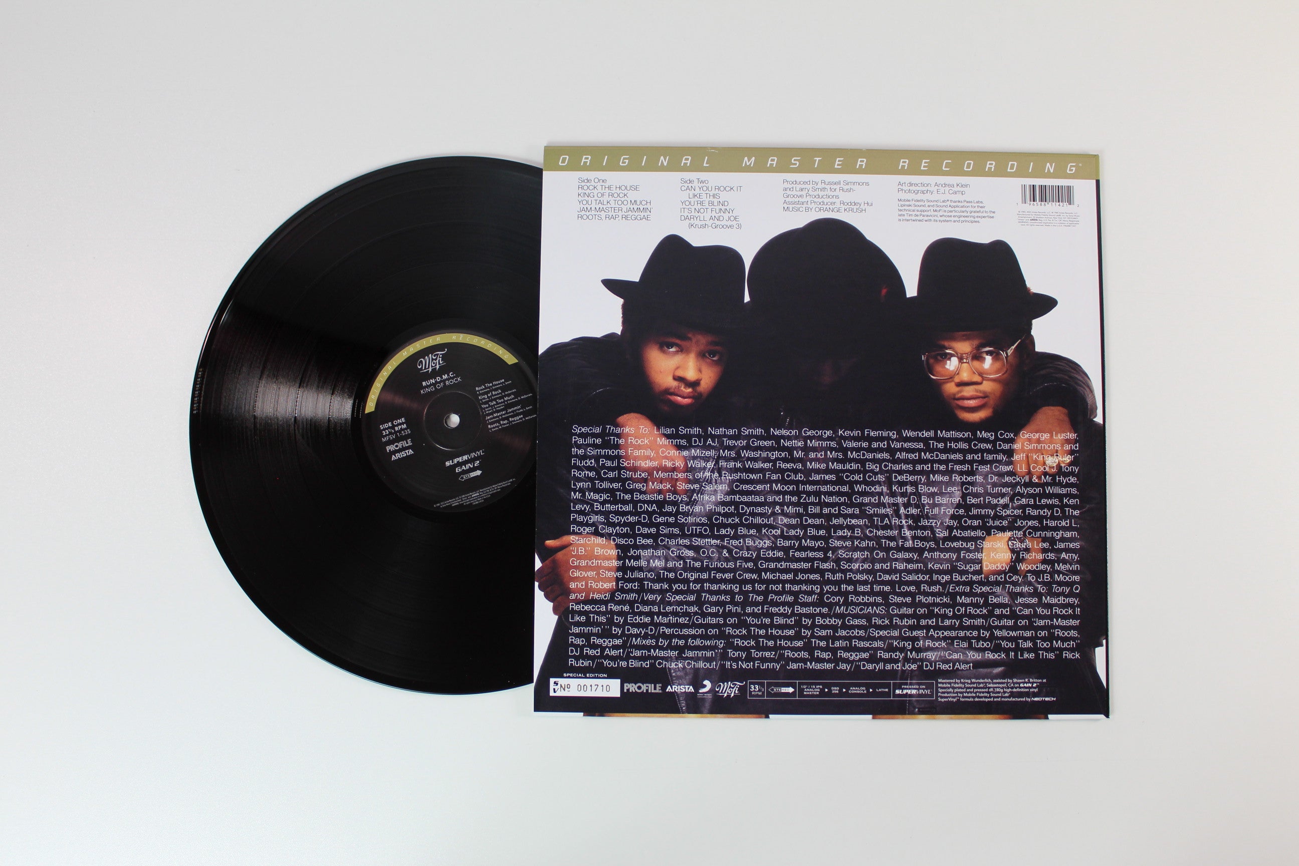 Run-DMC - King Of Rock on Mobile Fidelity Sound Lab Ltd Numbered 180 Gram Reissue