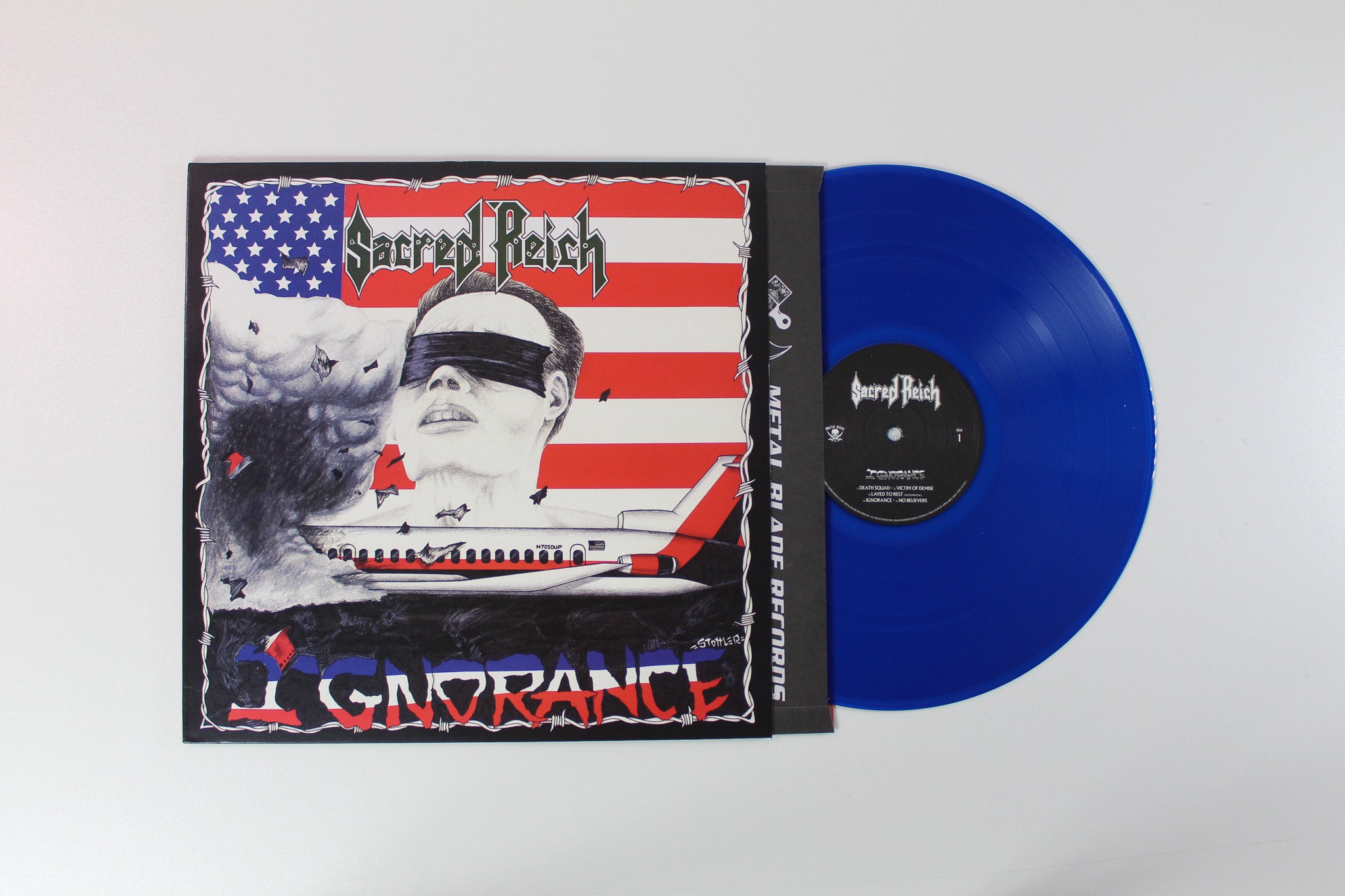 Sacred Reich - Ignorance Ltd. Transparent Cobalt Blue Reissue on Metal Blade Records