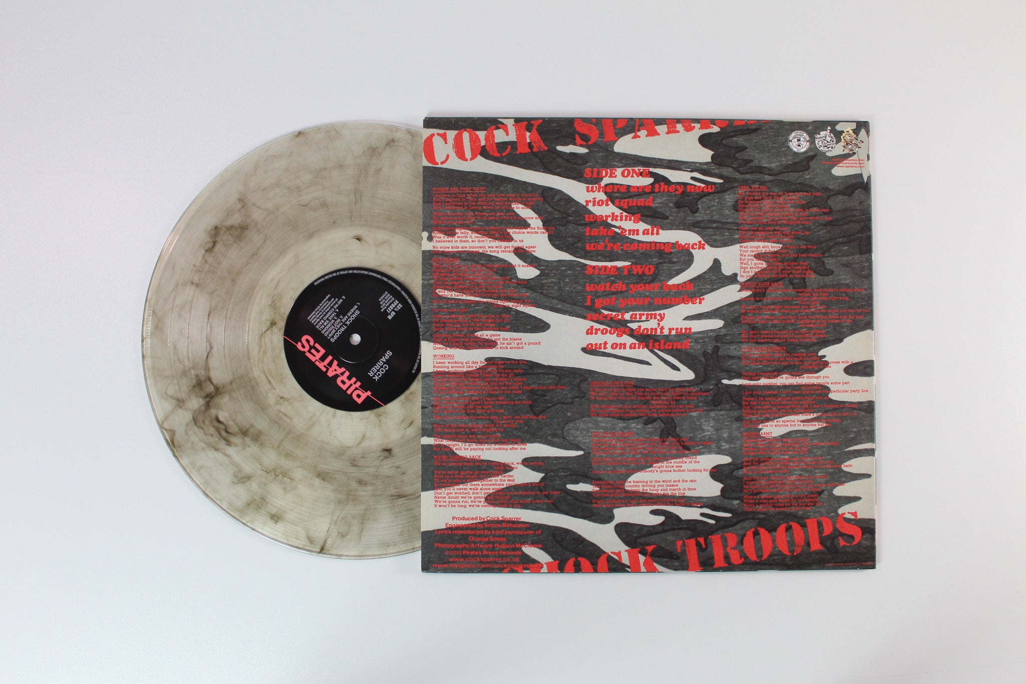 Cock Sparrer - Shock Troops on Pirates Press Clear With Smoke Vinyl Reissue