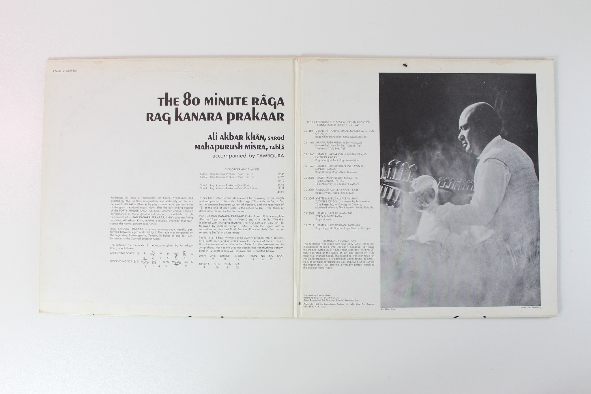 Ali Akbar Khan - The 80 Minute Râga on Connoisseur Society