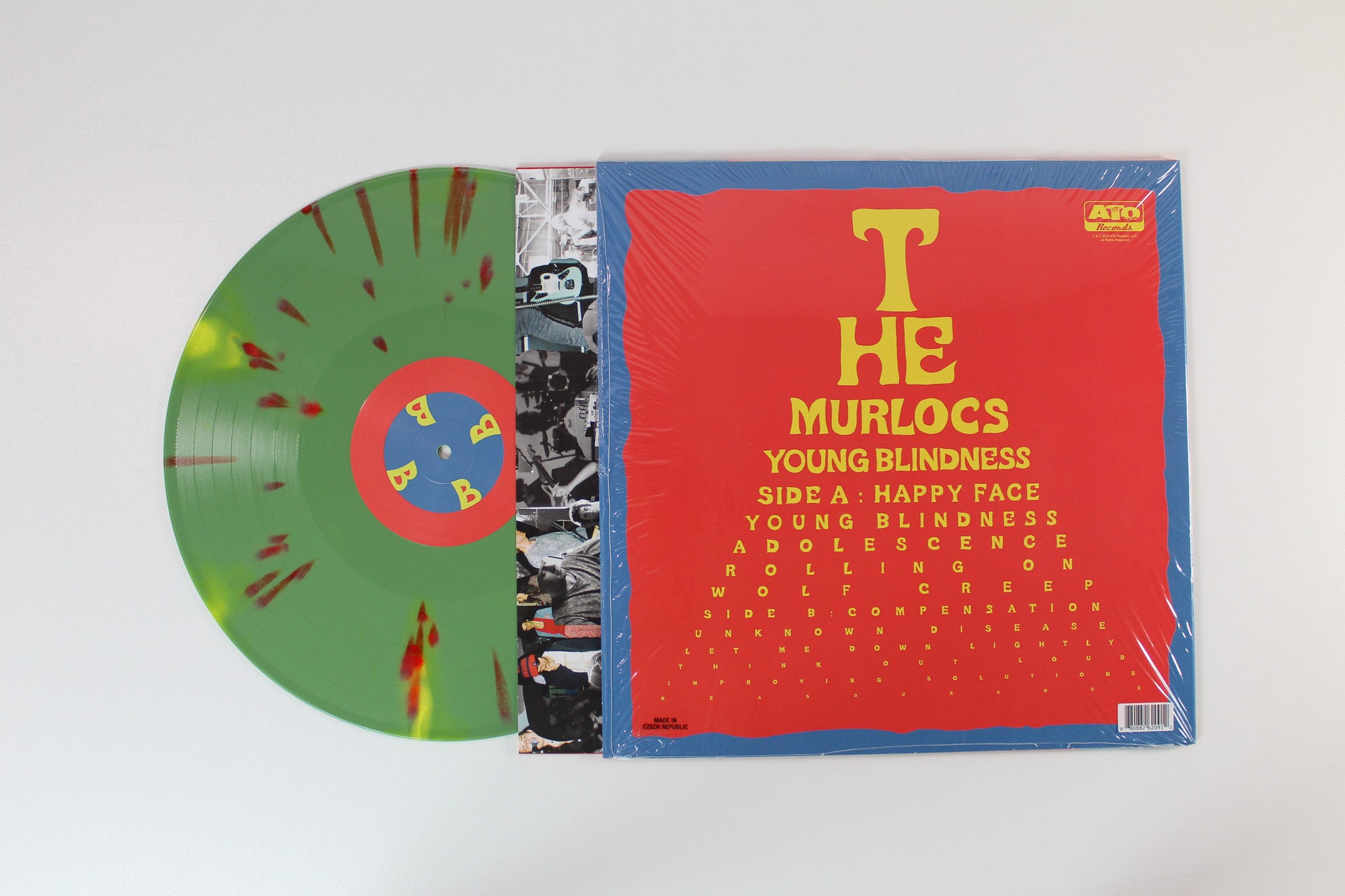 The Murlocs - Young Blindness on ATO Yellow & Green w/ Red Splatter Reissue