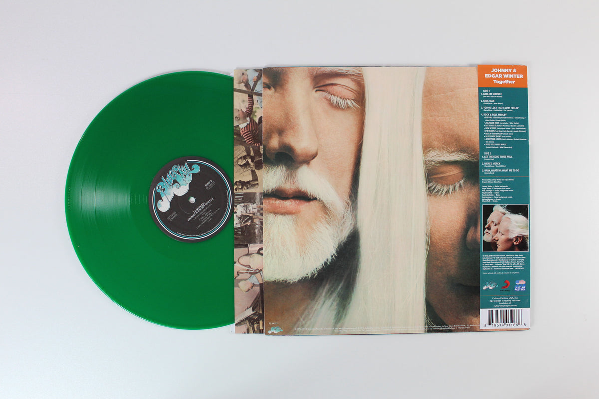 Johnny & Edgar Winter - Together on Blue Sky / Culture Factory - Limited Edition - Translucent Green Vinyl