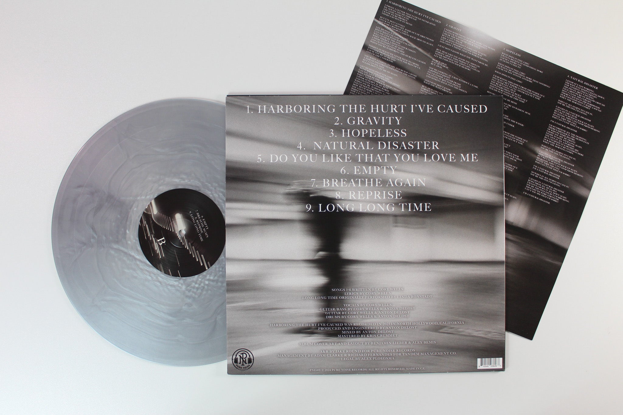 Cory Wells - Harboring The Hurt I've Caused on Pure Noise Silver & Clear Galaxy Vinyl